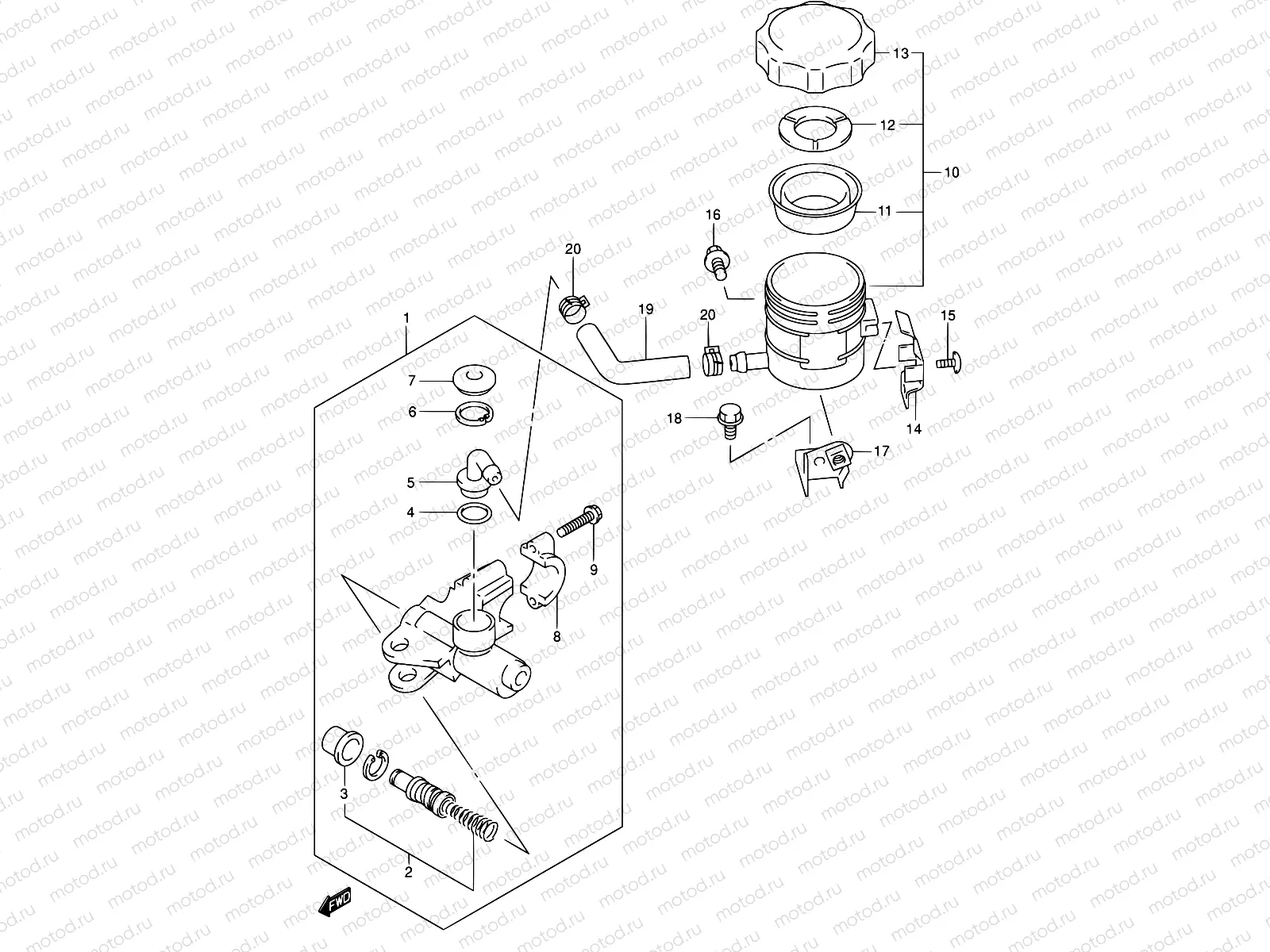 53A - FRONT MASTER CYLINDER (SV650SX/SUX/SY/SUY/SK1/SK2/SUK2)