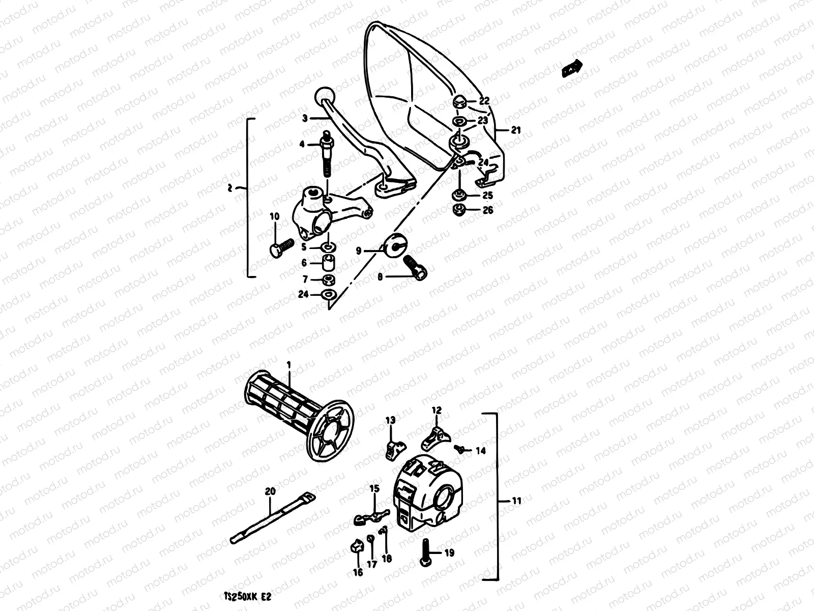 53A - LEFT HANDLE SWITCH (MODEL K E21,E24)