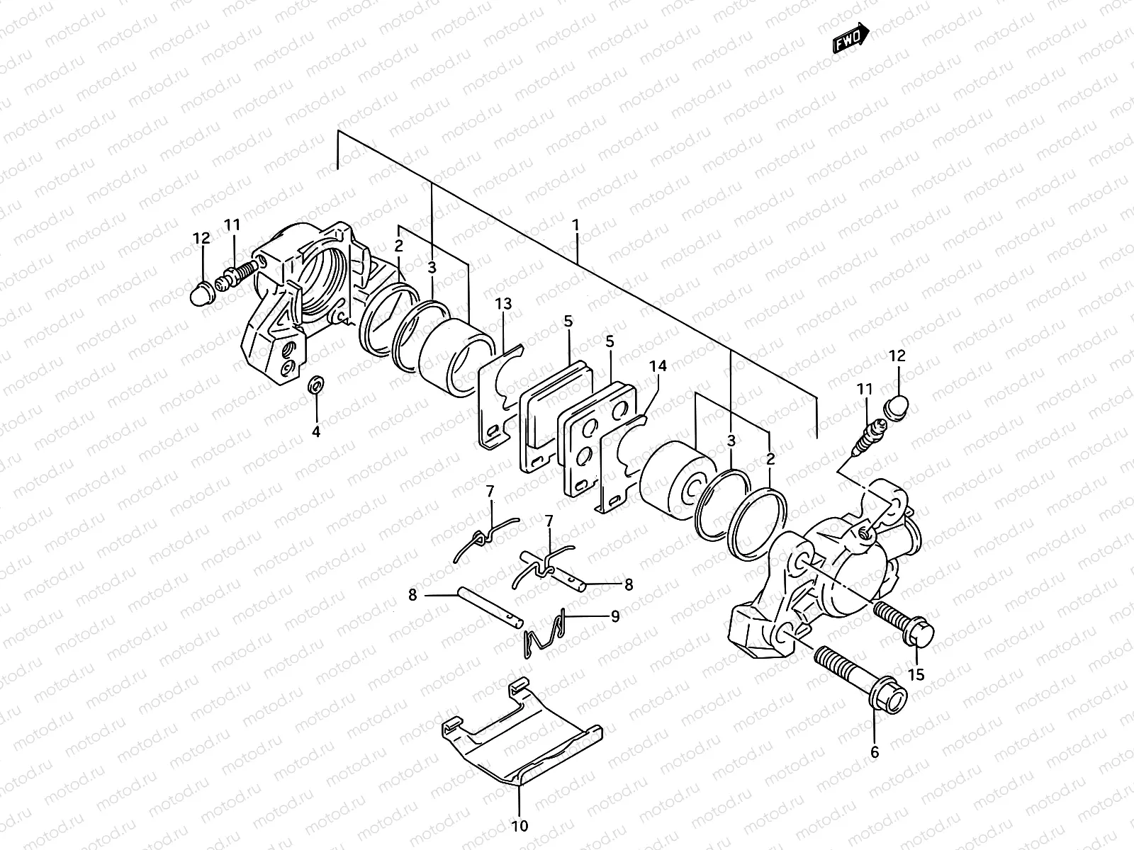 53A - REAR CALIPER (MODEL R/S)