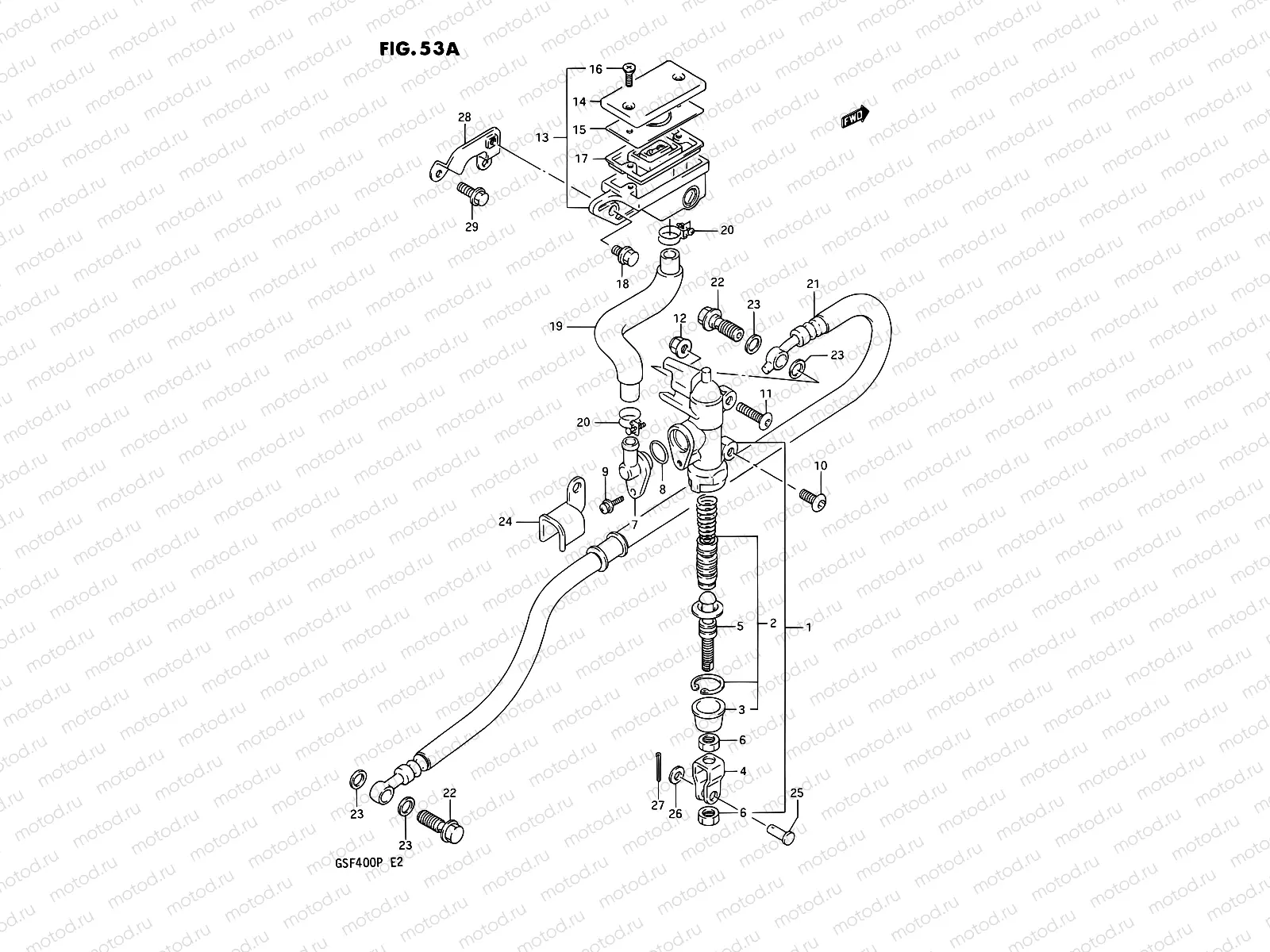 53A - REAR MASTER CYLINDER (MODEL P)