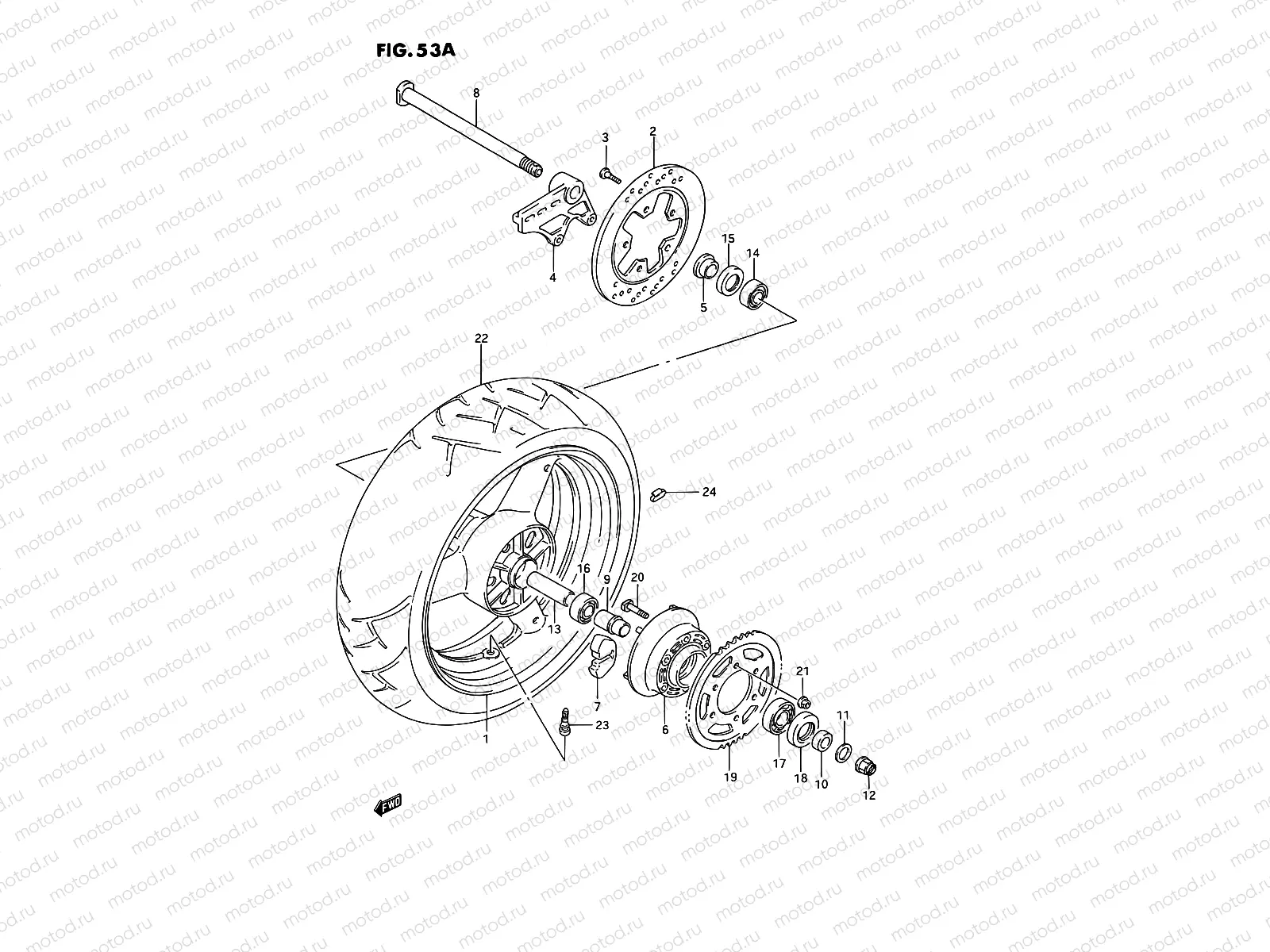 53A - REAR WHEEL (MODEL R/S)
