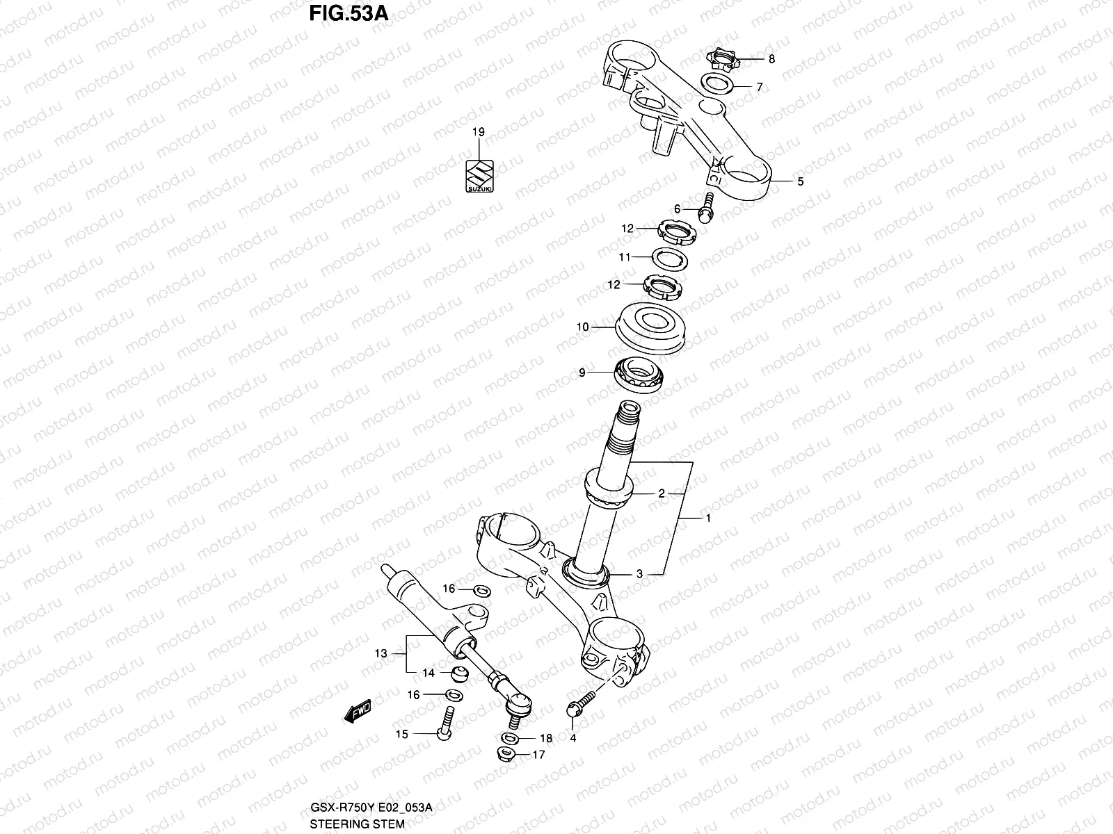 53A - STEERING STEM (P37)