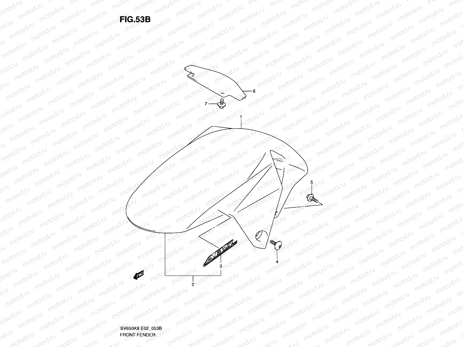 53B - FRONT FENDER (MODEL L0)