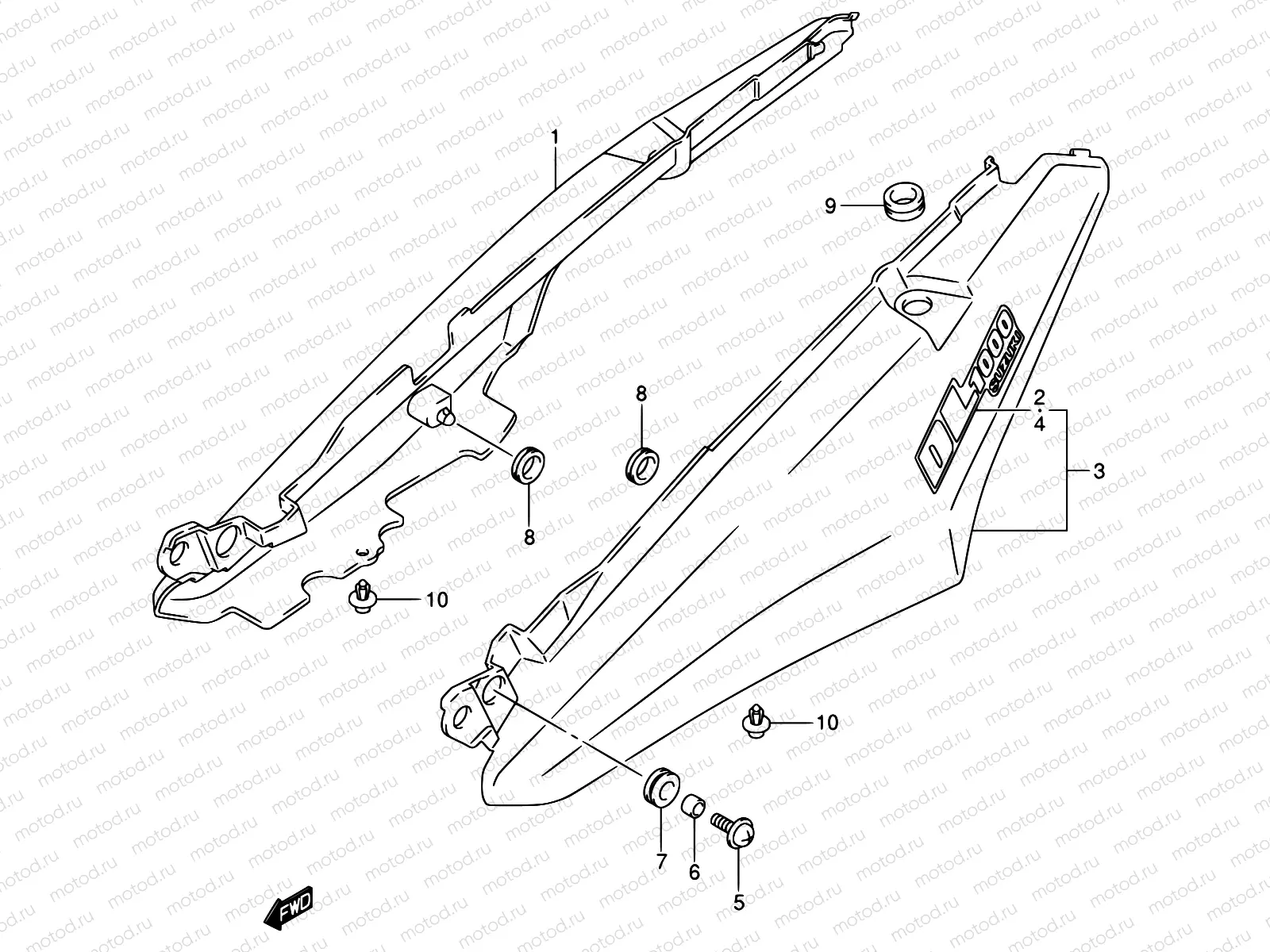 53C - SEAT TAIL COVER (MODEL K5)