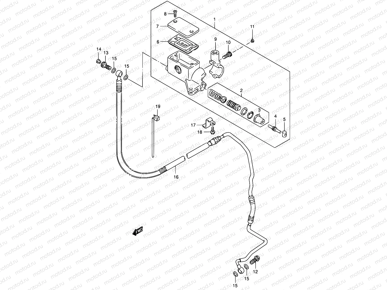 54 - CLUTCH CYLINDER (MODEL K4)