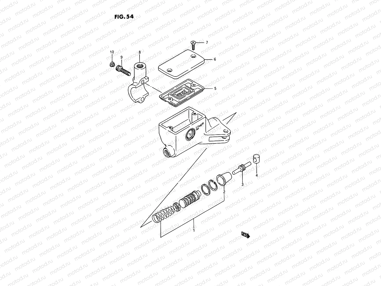 54 - CLUTCH CYLINDER (SEE NOTE)