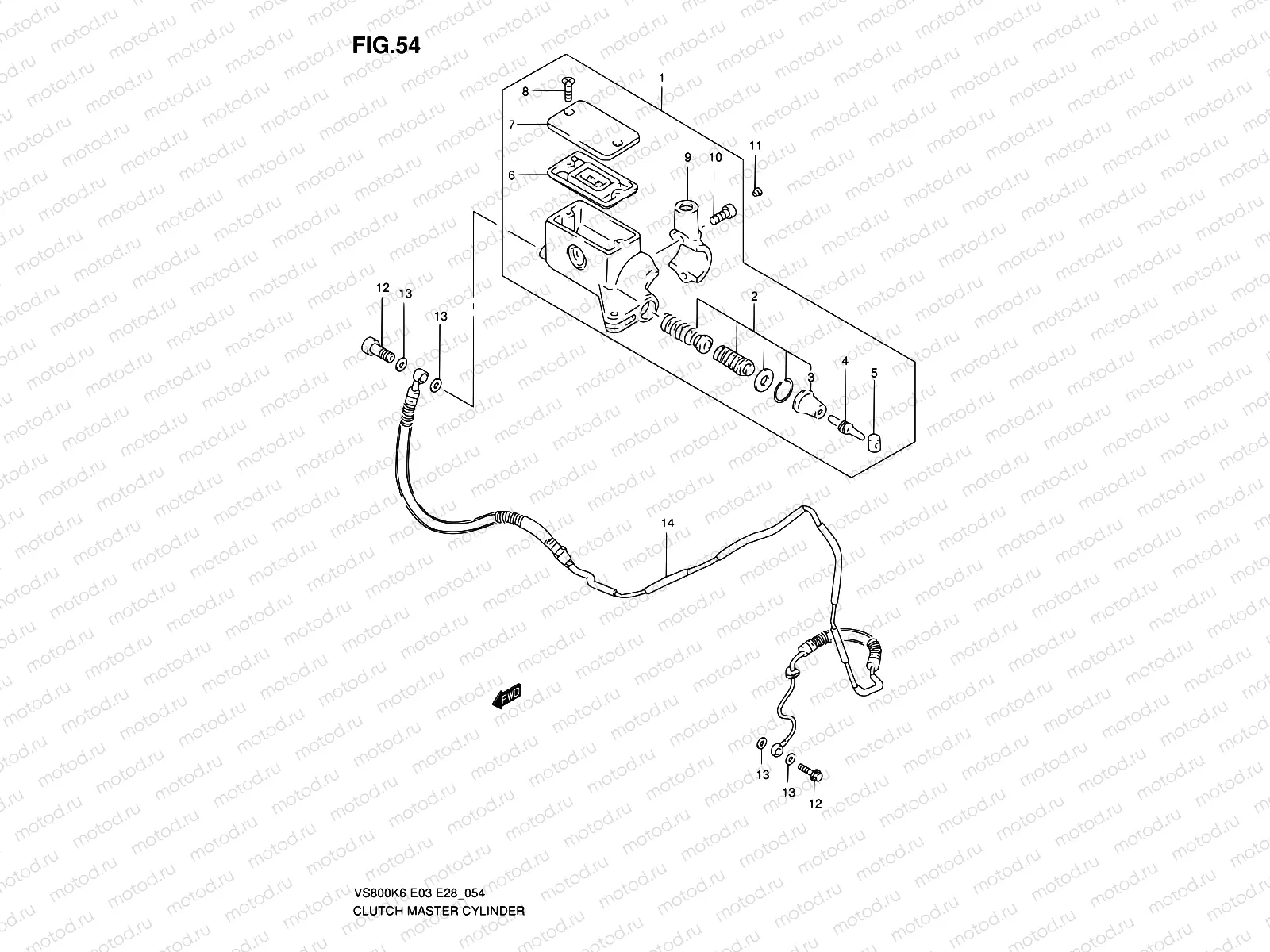 54 - CLUTCH MASTER CYLINDER