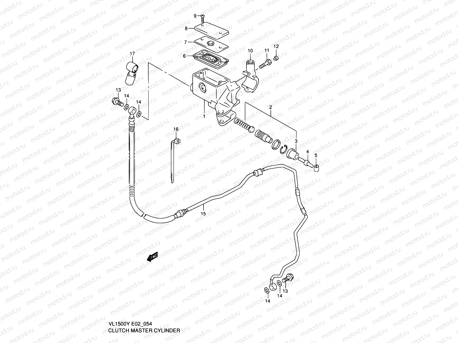 54 - CLUTCH MASTER CYLINDER