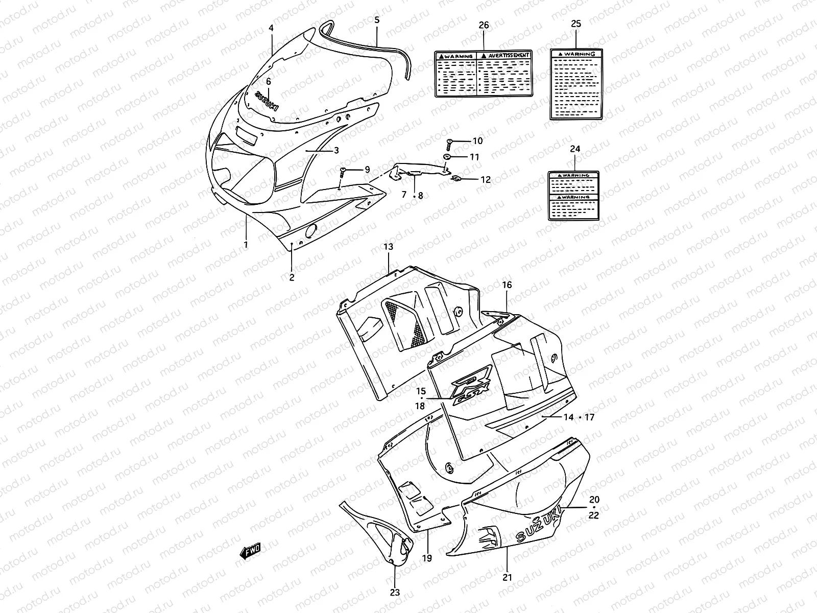 54 - COWLING BODY (05X)