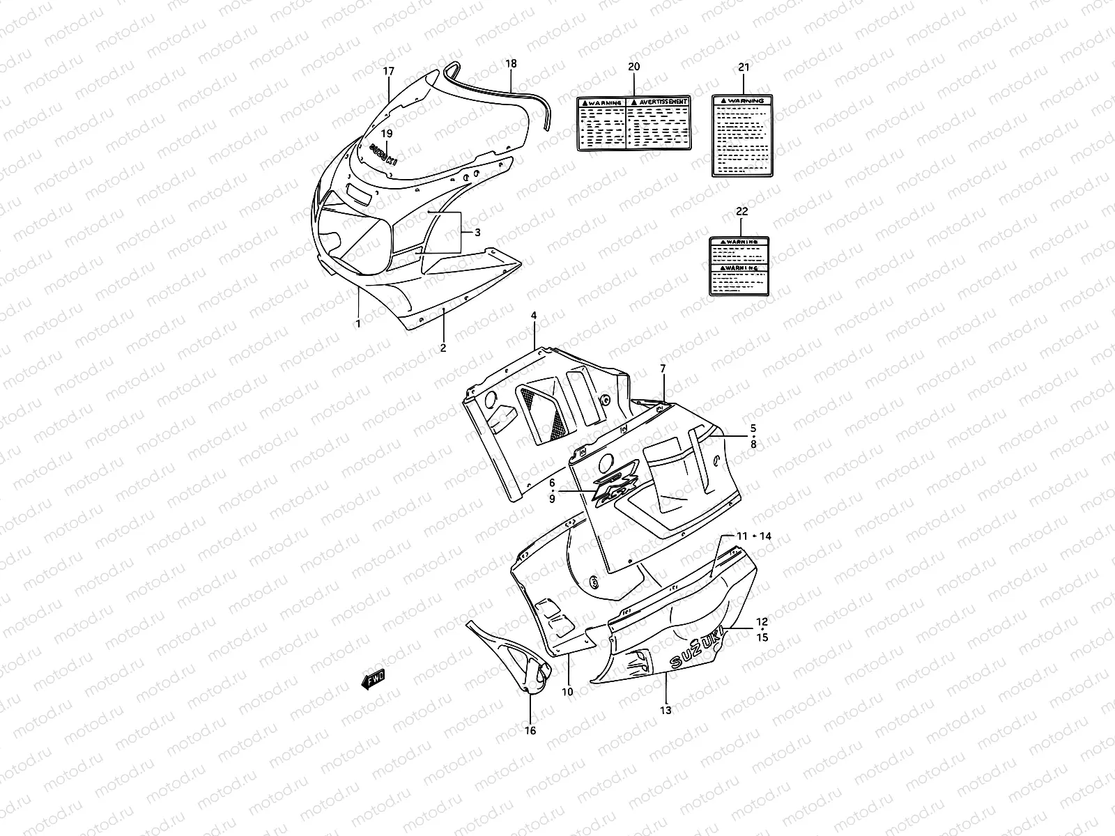 54 - COWLING BODY (MODEL M 3SL)