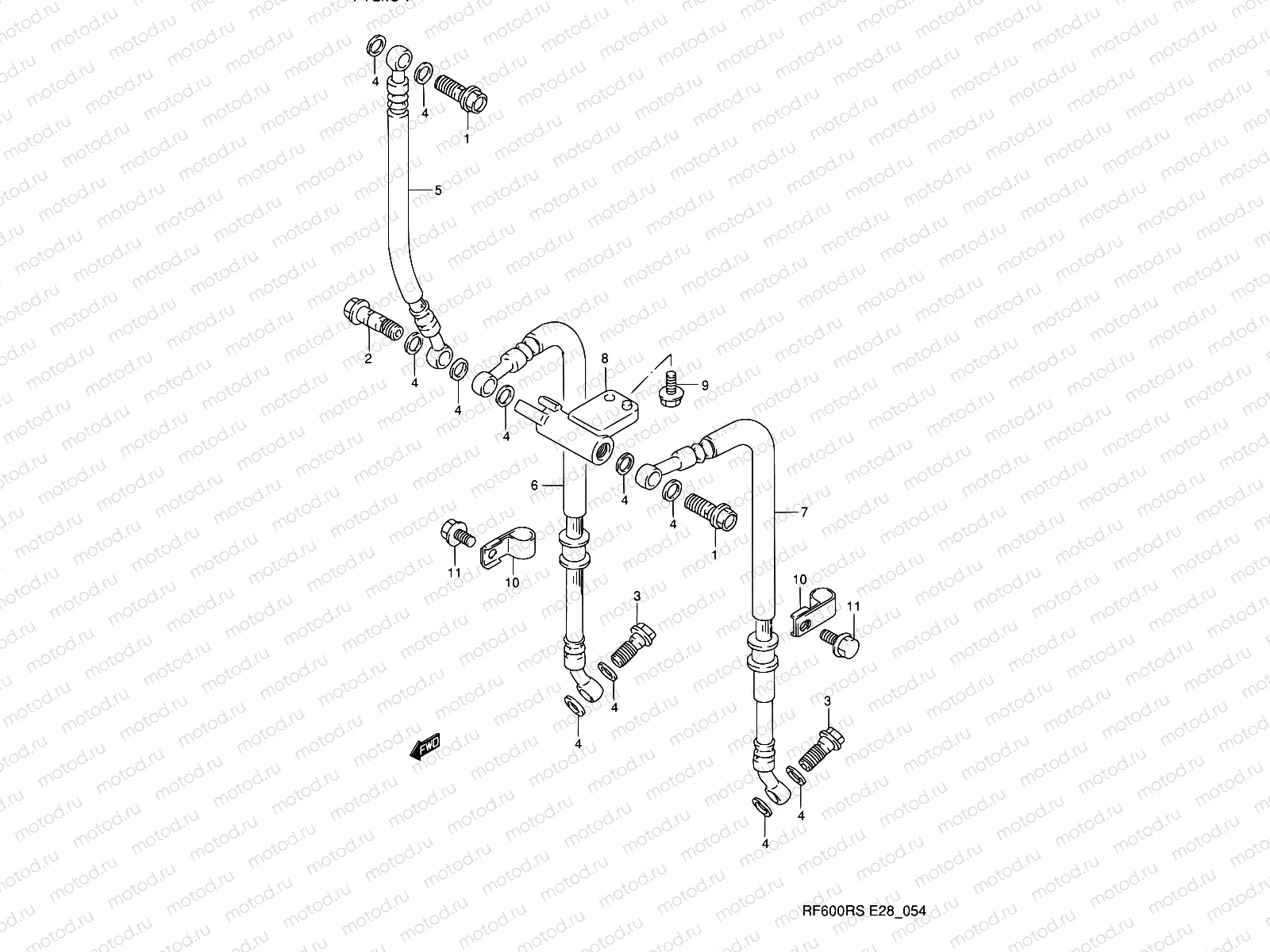 54 - FRONT BRAKE HOSE
