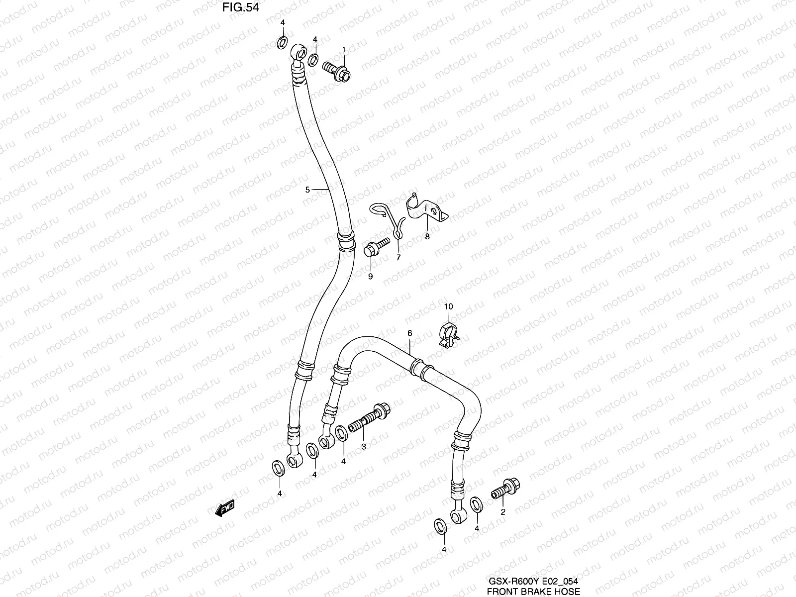 54 - FRONT BRAKE HOSE