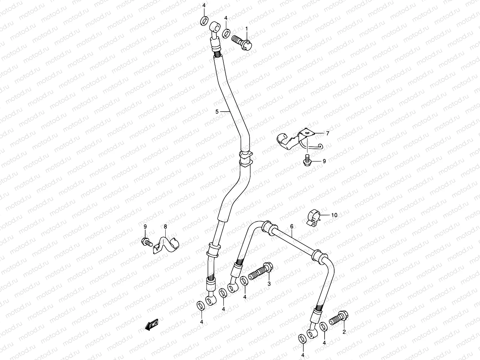 54 - FRONT BRAKE HOSE