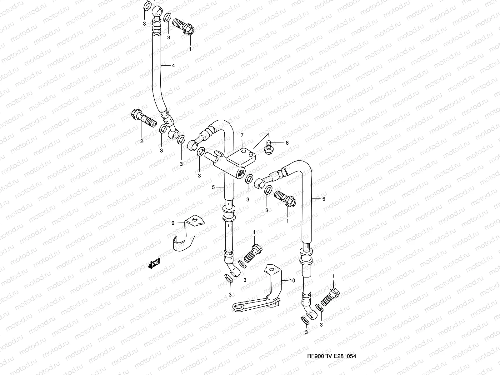 54 - FRONT BRAKE HOSE