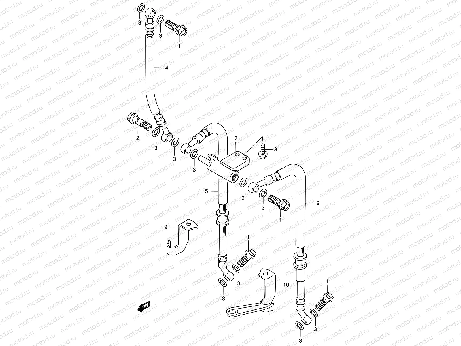 54 - FRONT BRAKE HOSE