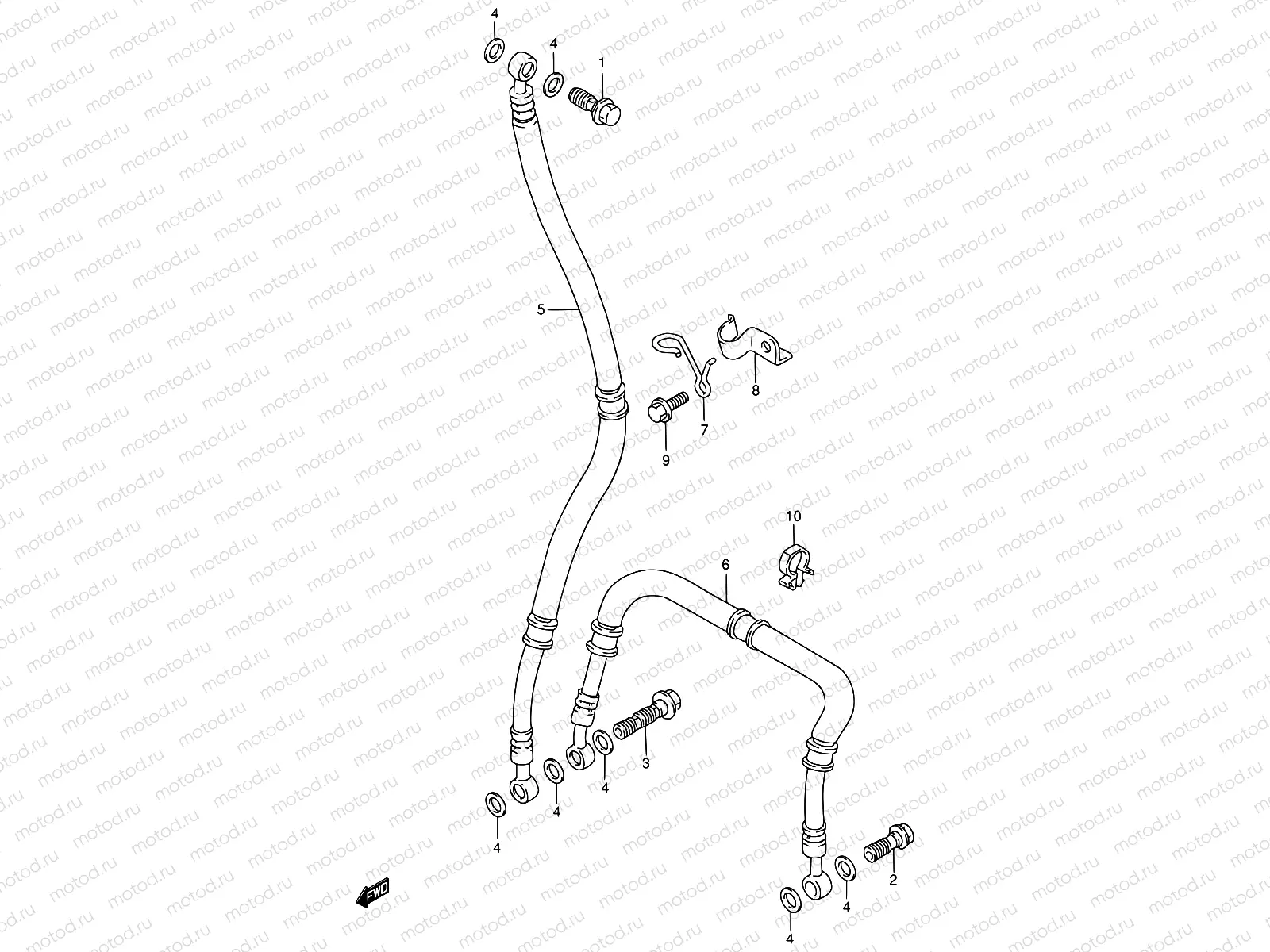 54 - FRONT BRAKE HOSE