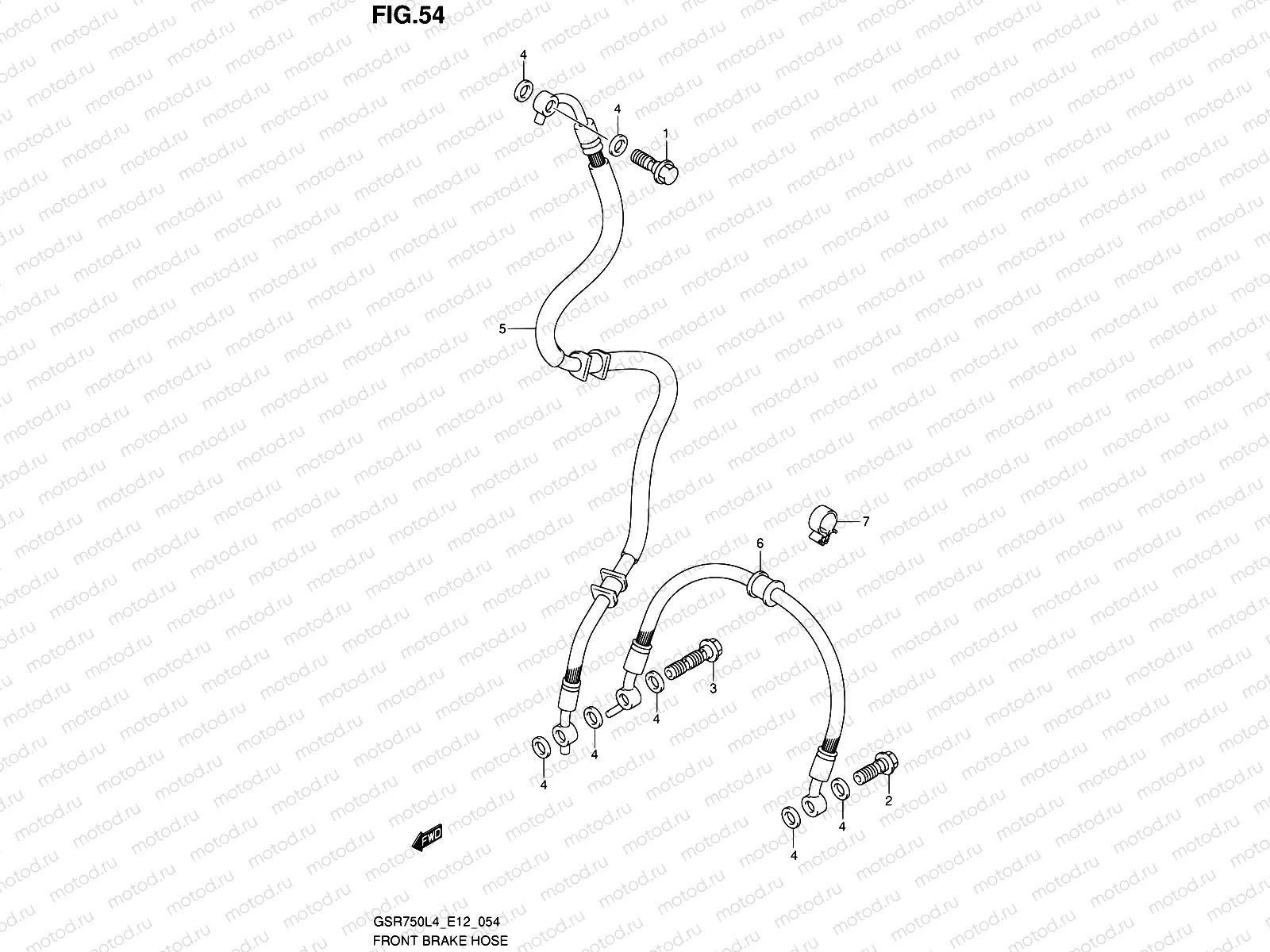 54 - FRONT BRAKE HOSE