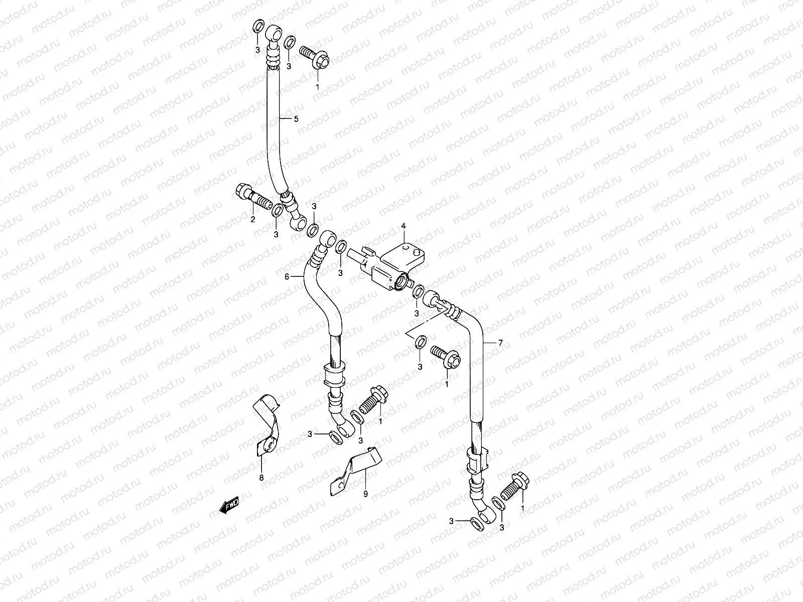 54 - FRONT BRAKE HOSE
