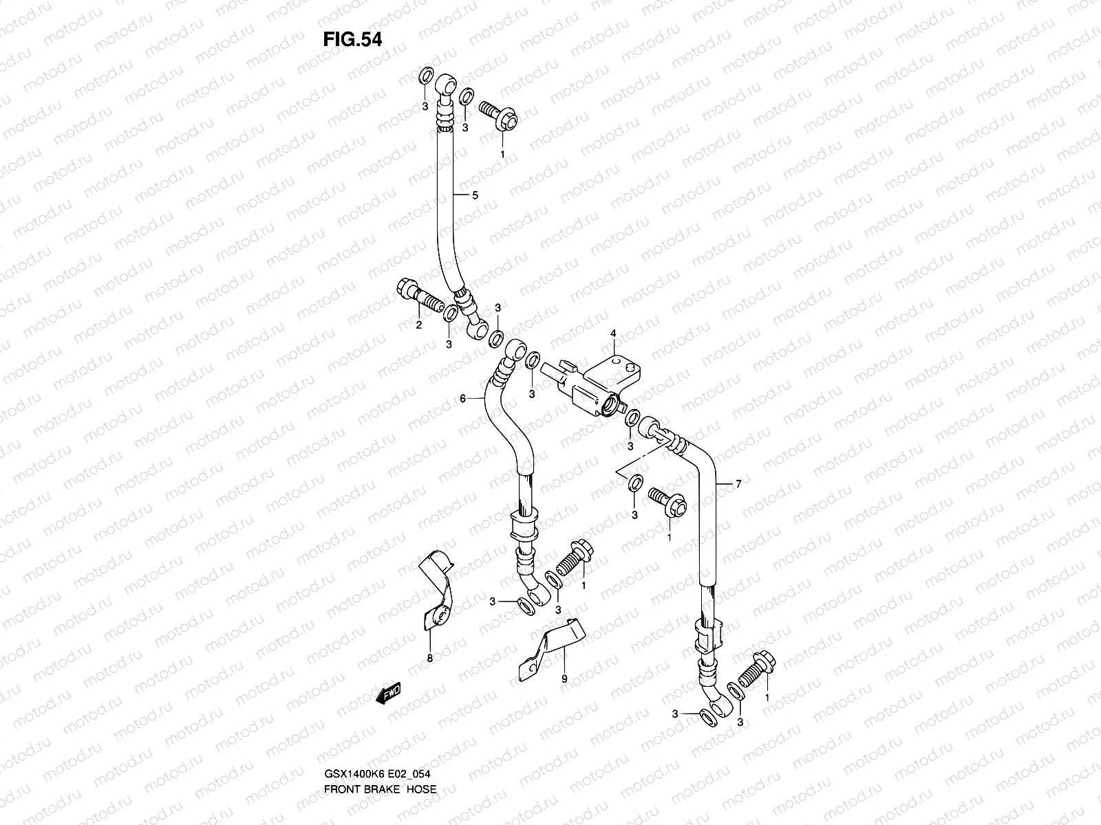 54 - FRONT BRAKE HOSE