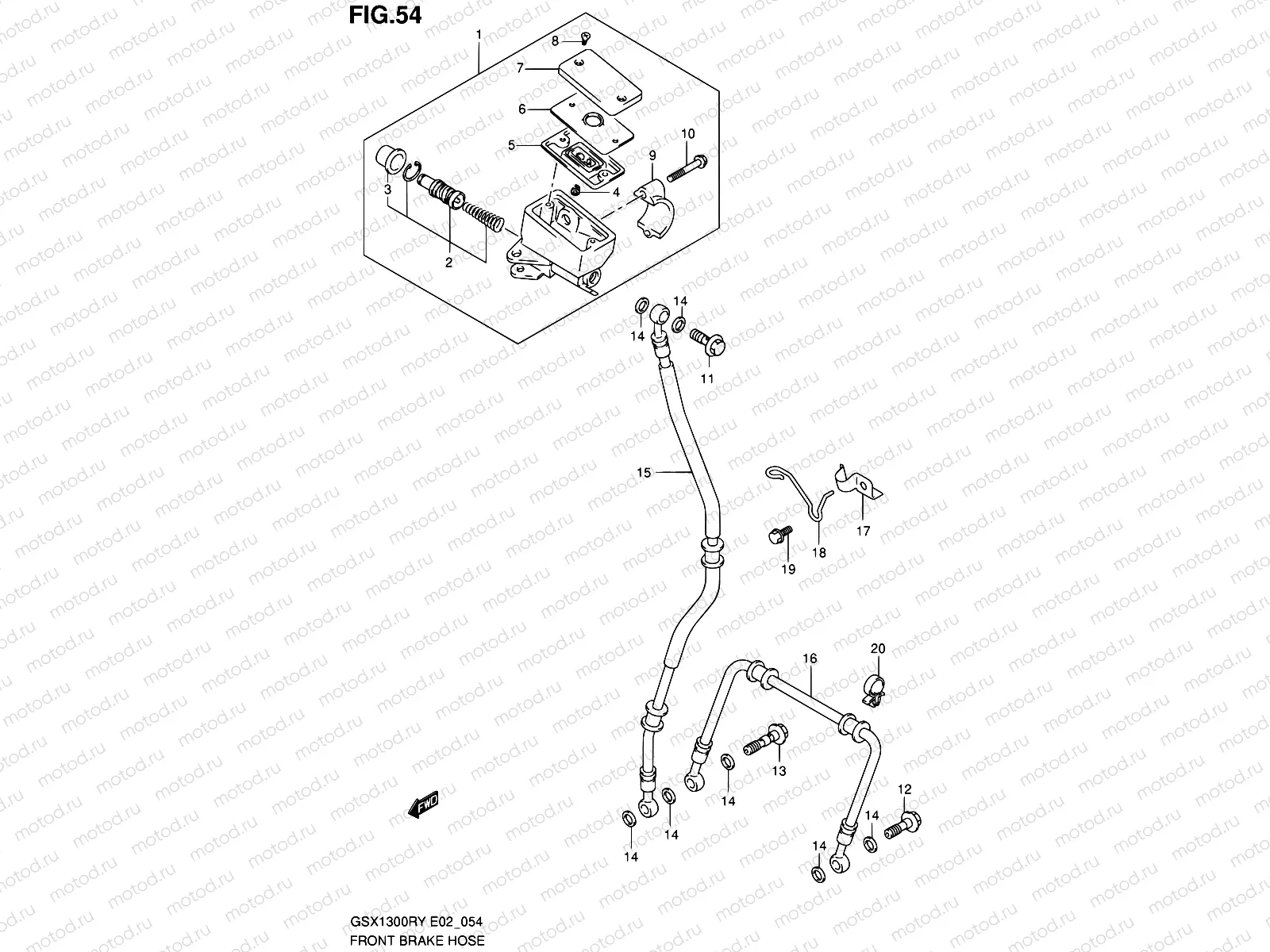 54 - FRONT BRAKE HOSE
