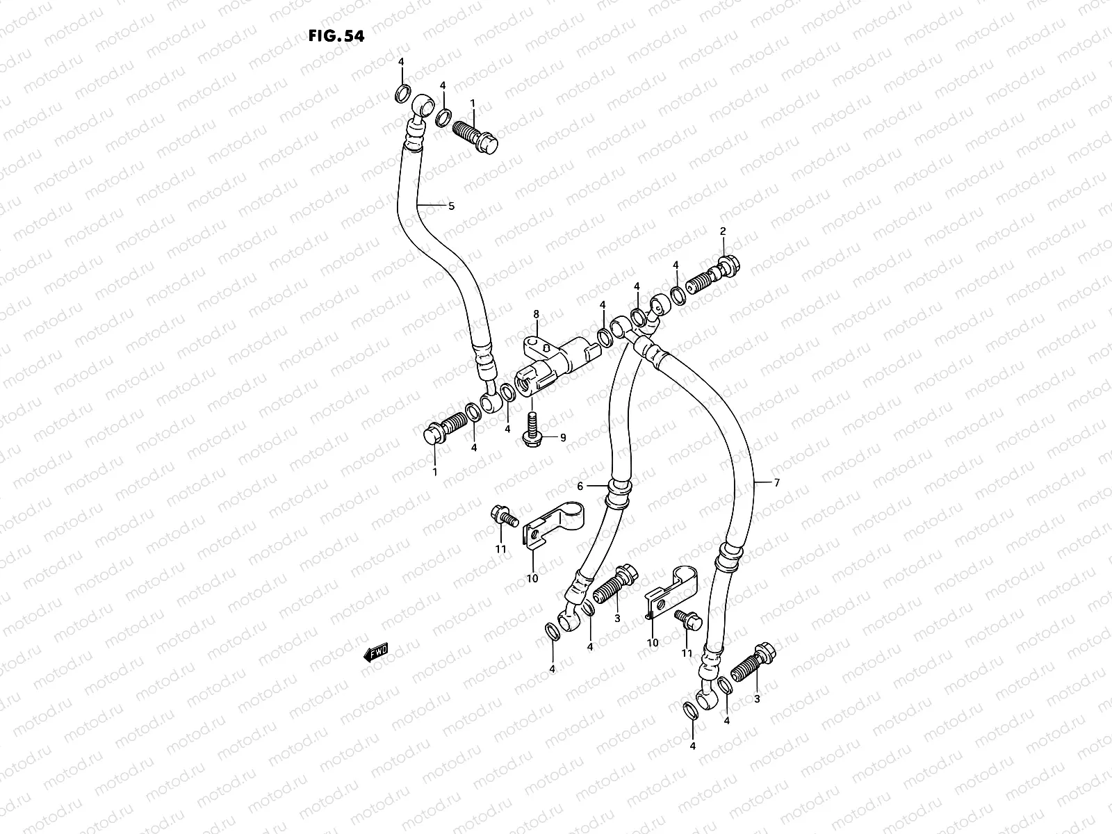 54 - FRONT BRAKE HOSE