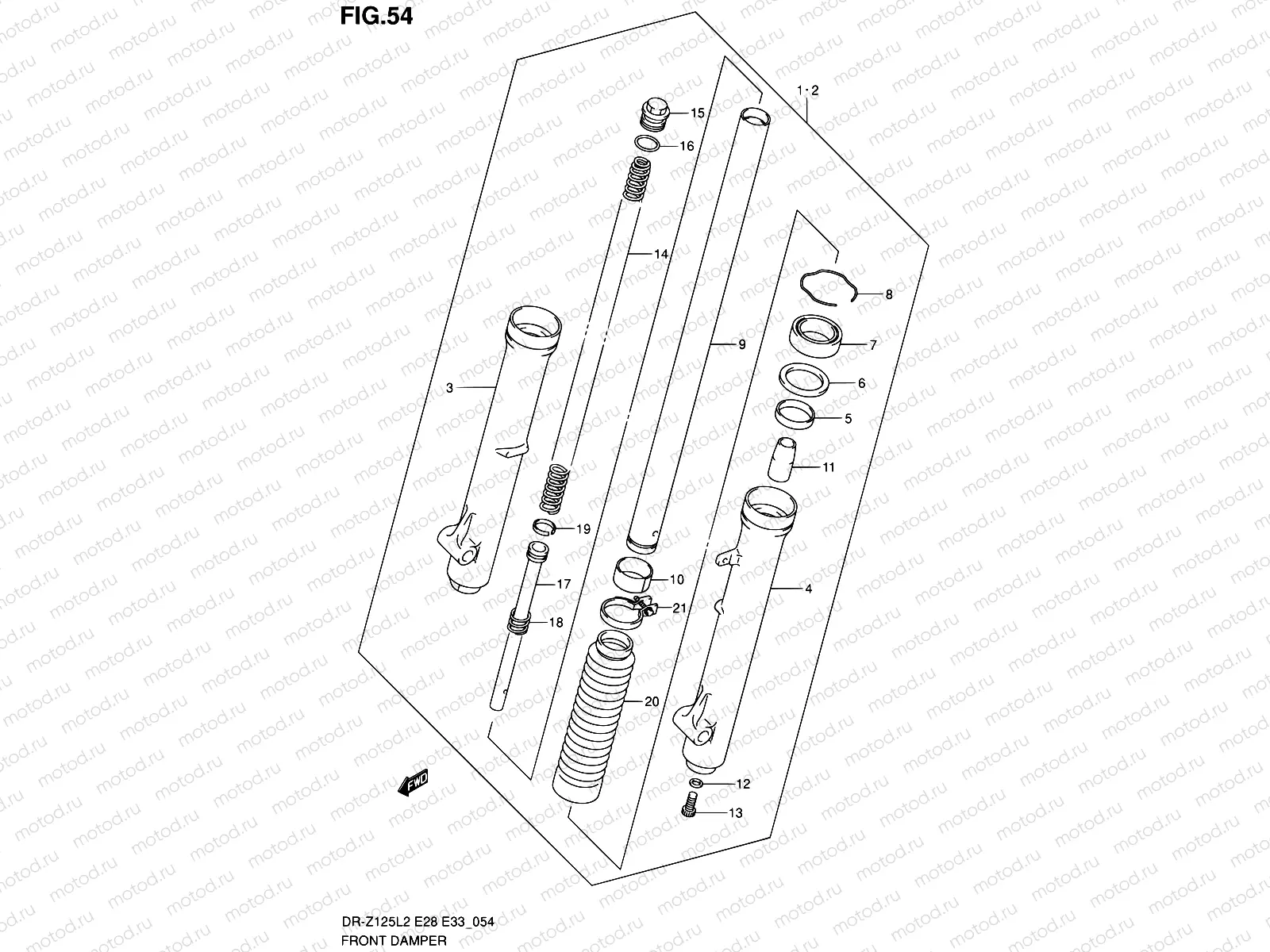 54 - FRONT DAMPER (DR-Z125L2 E28)