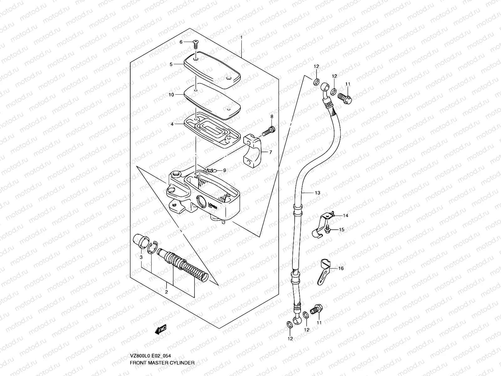 54 - FRONT MASTER CYLINDER