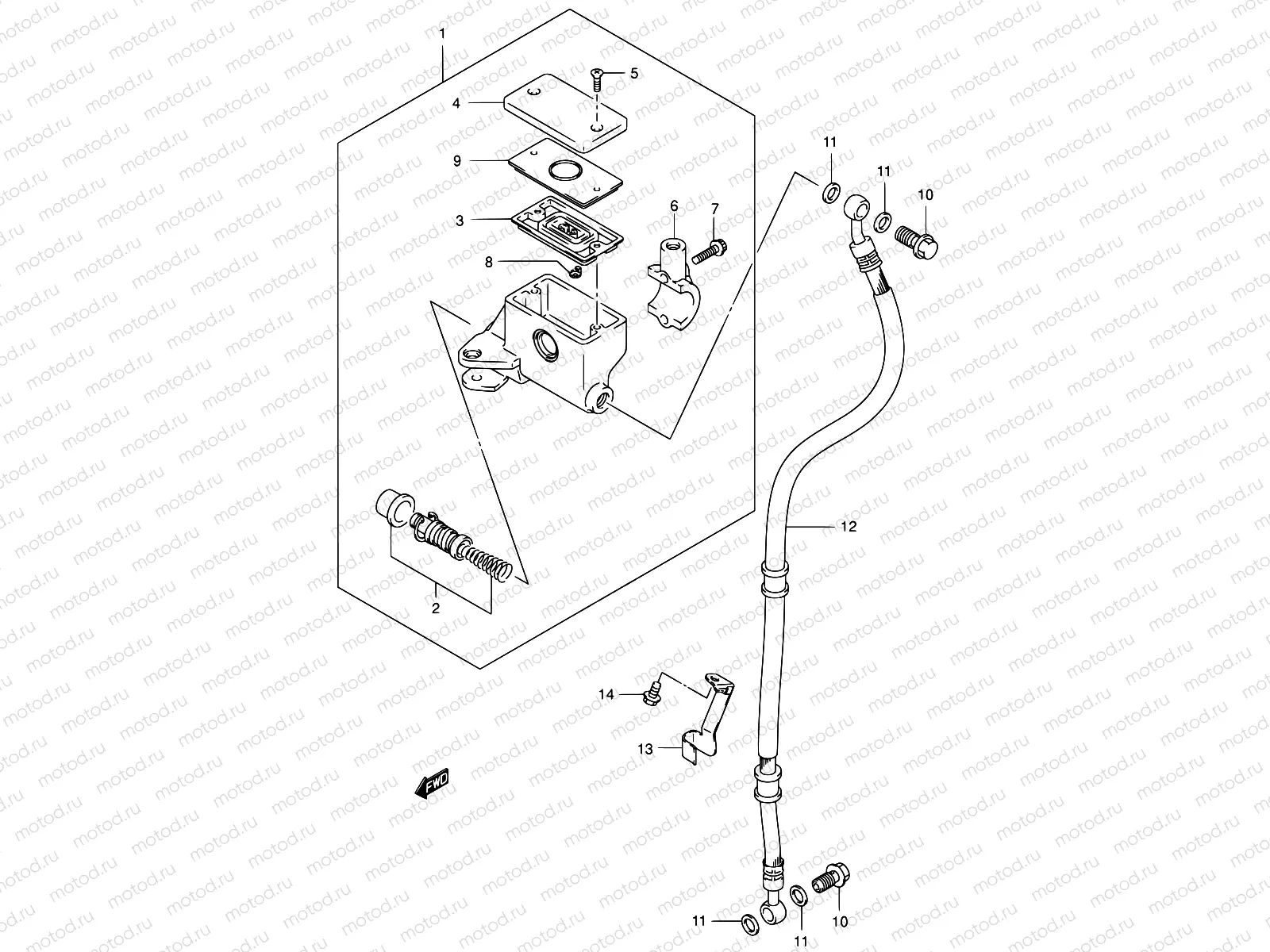 54 - FRONT MASTER CYLINDER