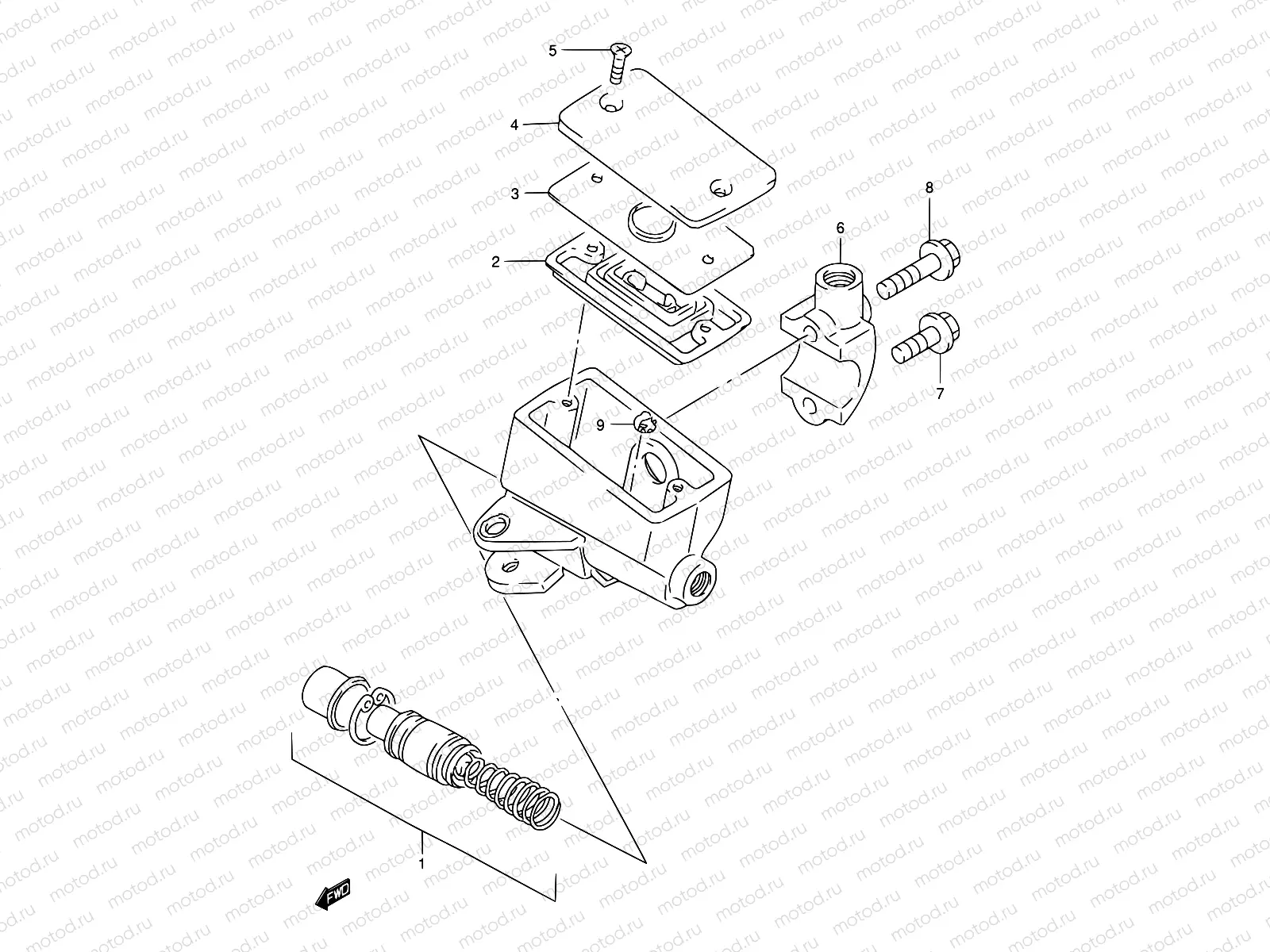54 - FRONT MASTER CYLINDER (GSF1200ST/SV/SW/SX/SY)