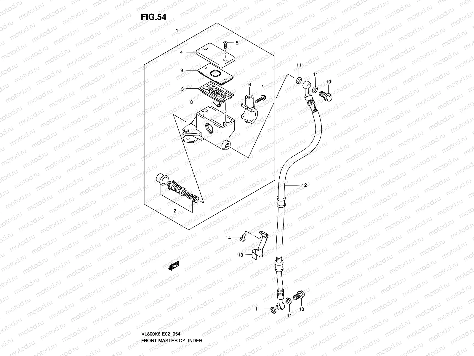 54 - FRONT MASTER CYLINDER (MODEL K6)
