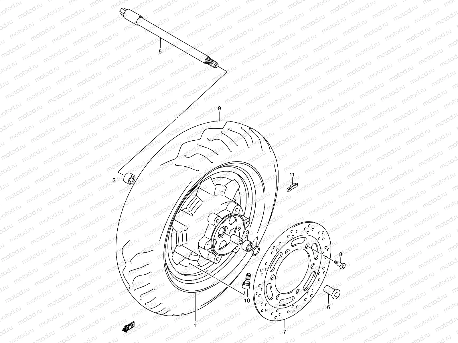 54 - FRONT WHEEL