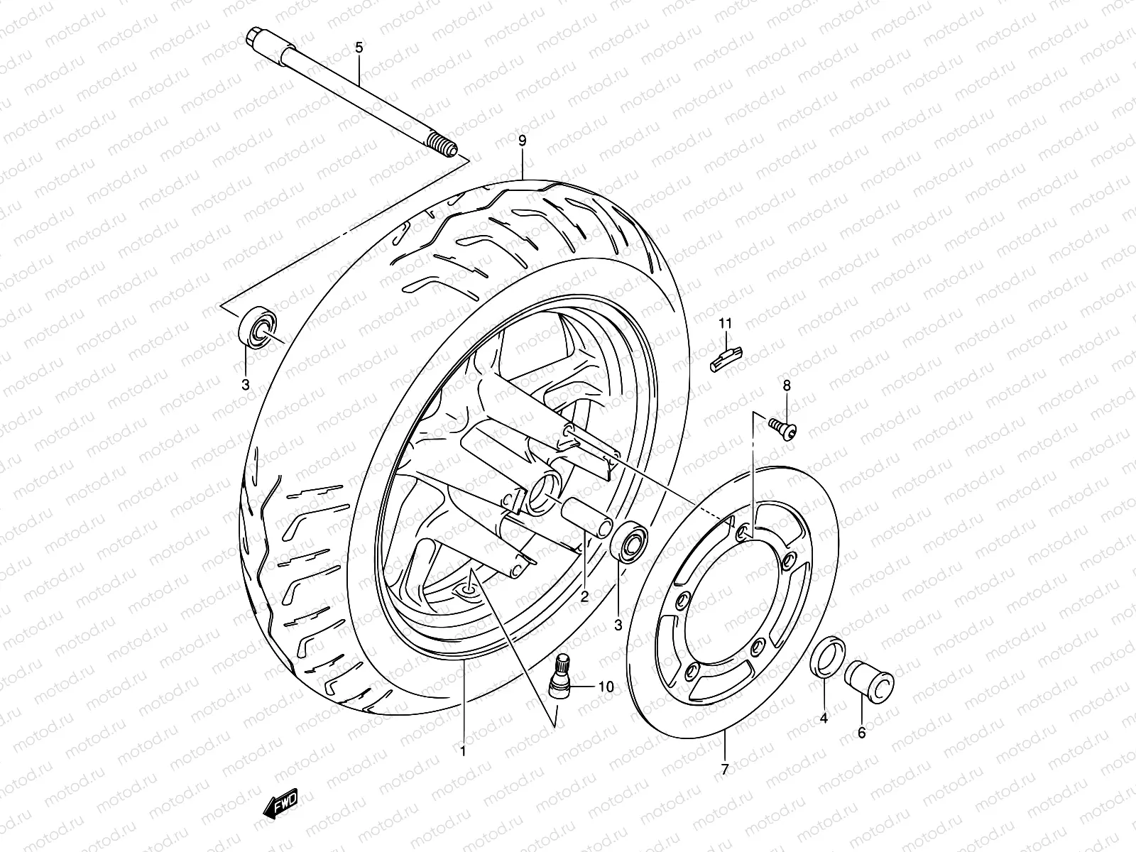 54 - FRONT WHEEL