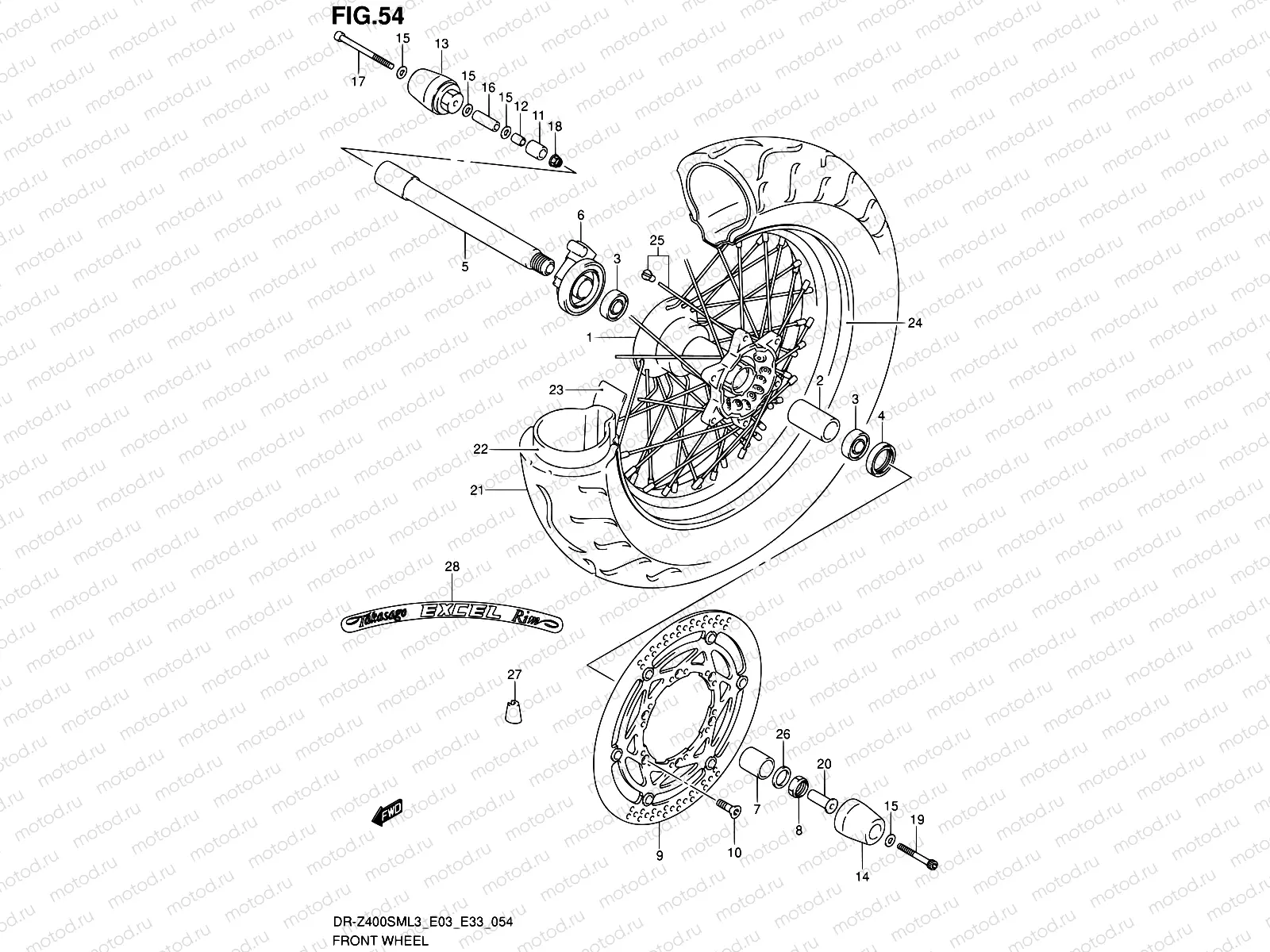 54 - FRONT WHEEL