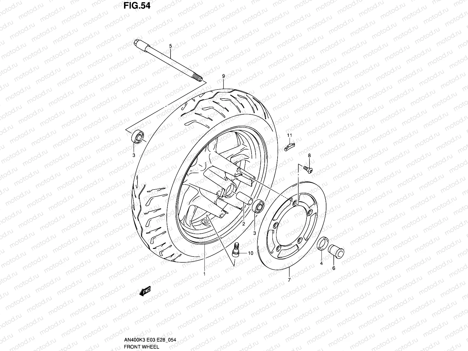 54 - FRONT WHEEL