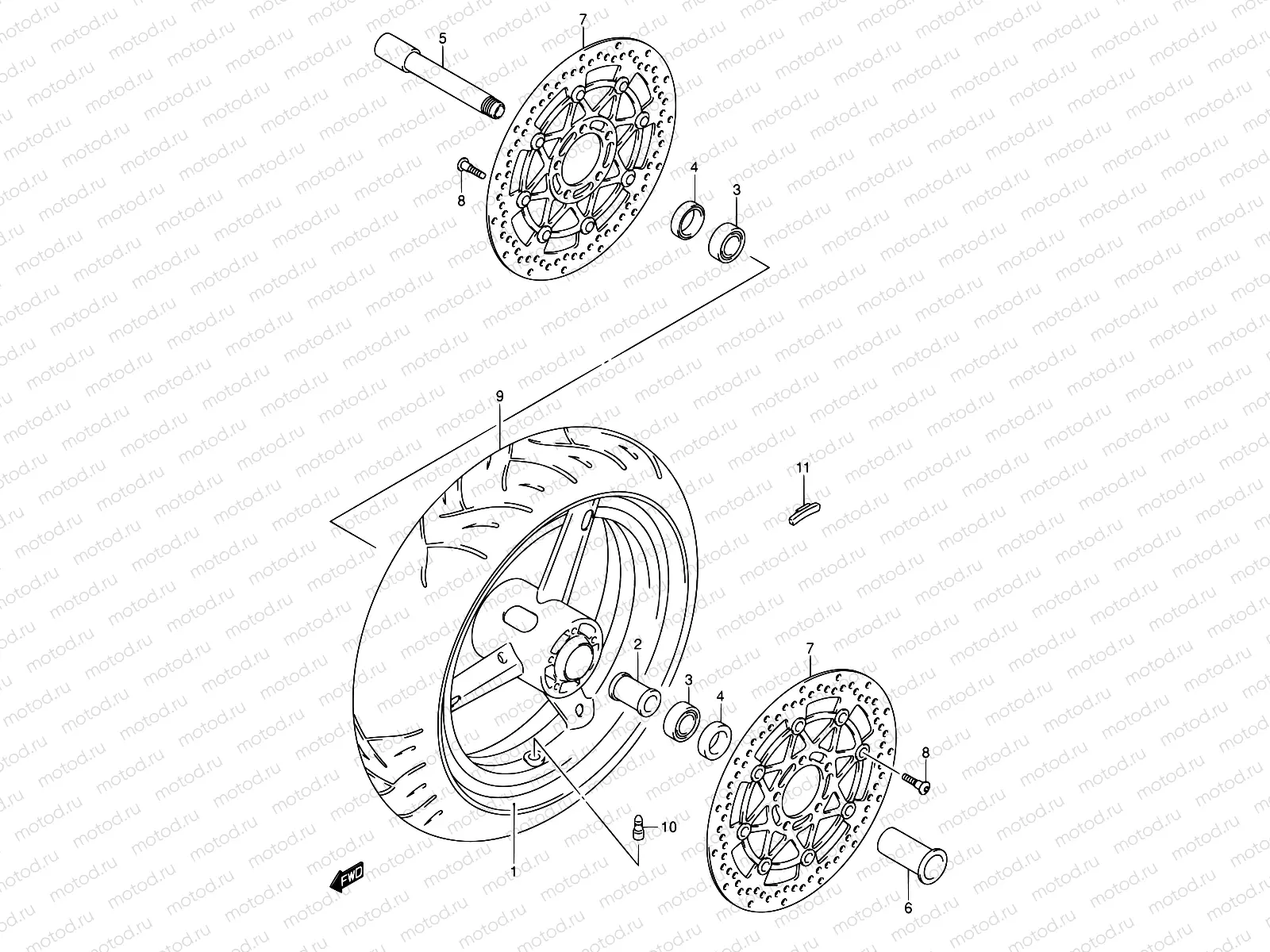 54 - FRONT WHEEL