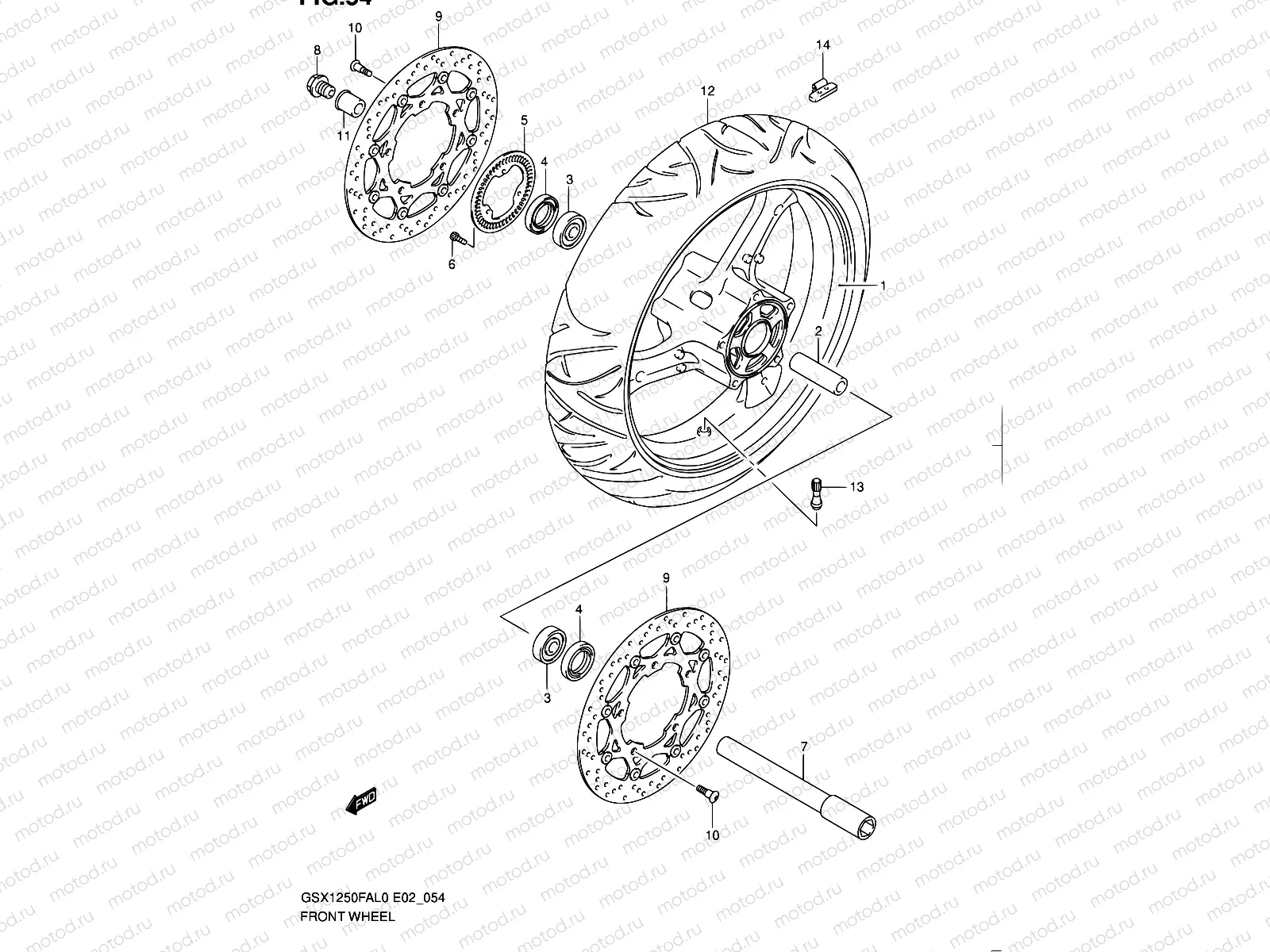 54 - FRONT WHEEL