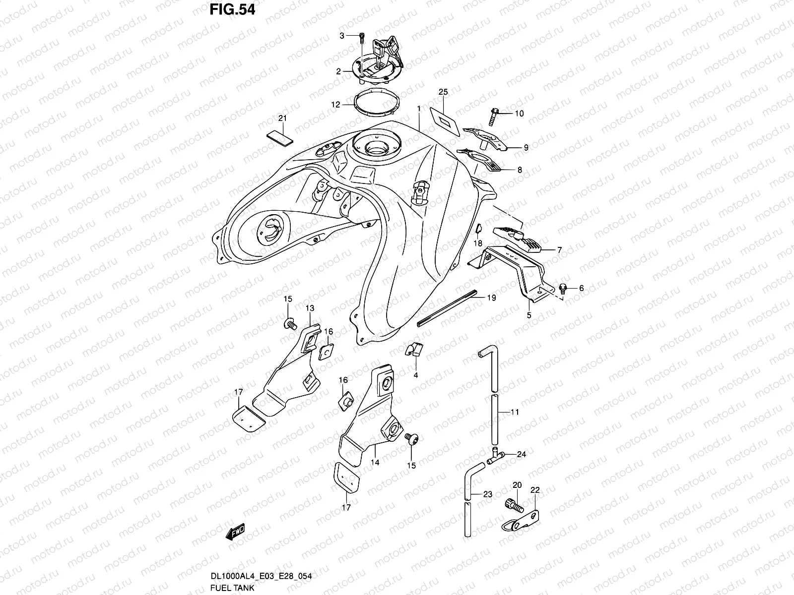 54 - FUEL TANK (DL1000AL4 E33)