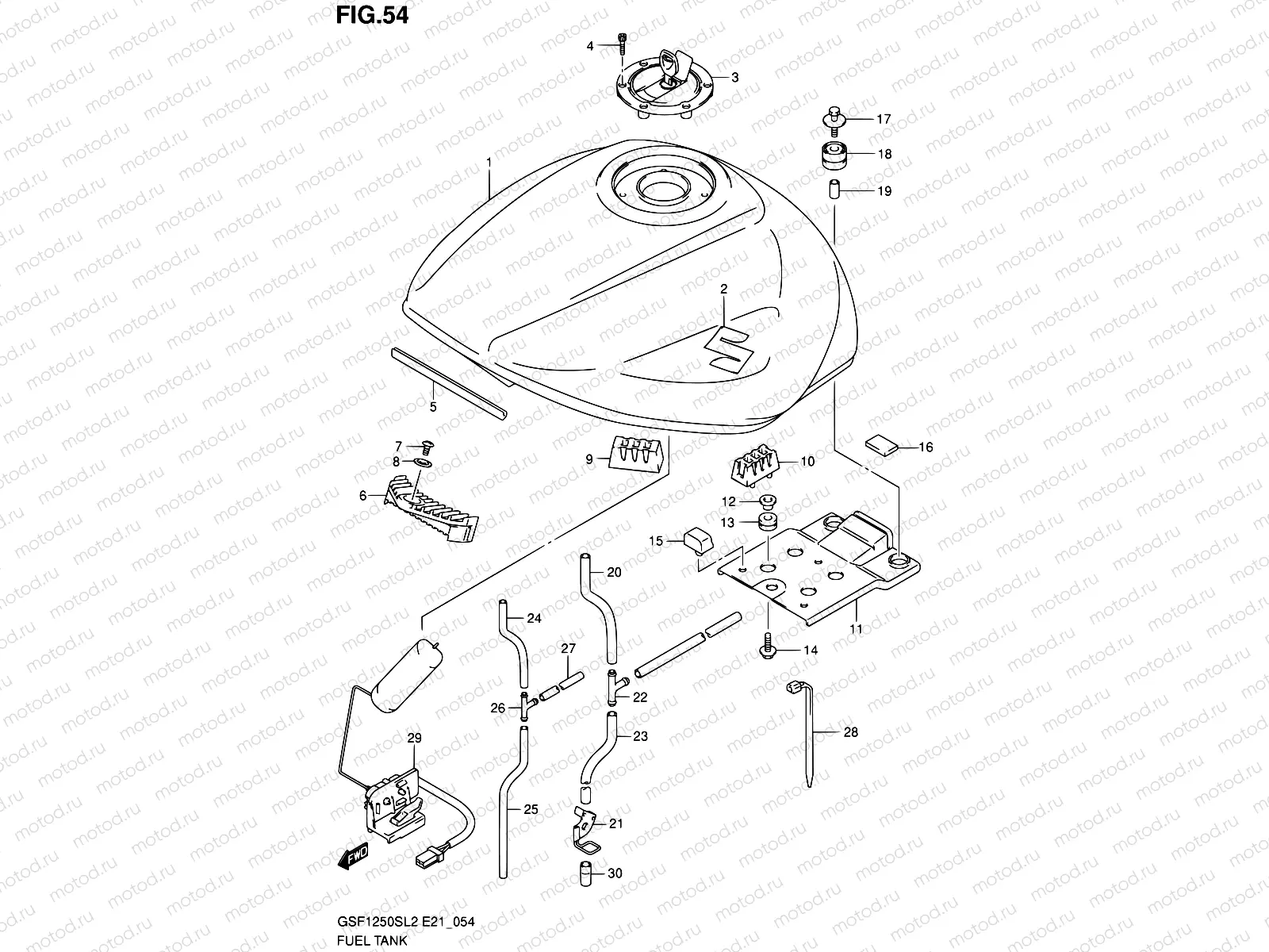 54 - FUEL TANK (GSF1250SAL2 E24)