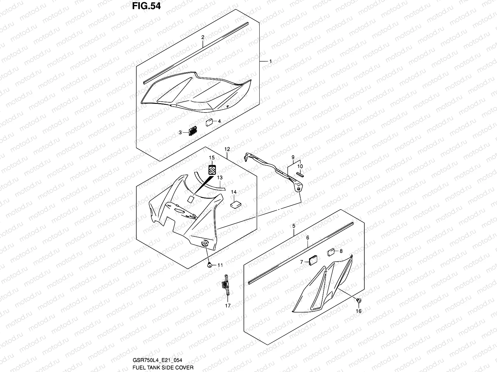 54 - FUEL TANK SIDE COVER