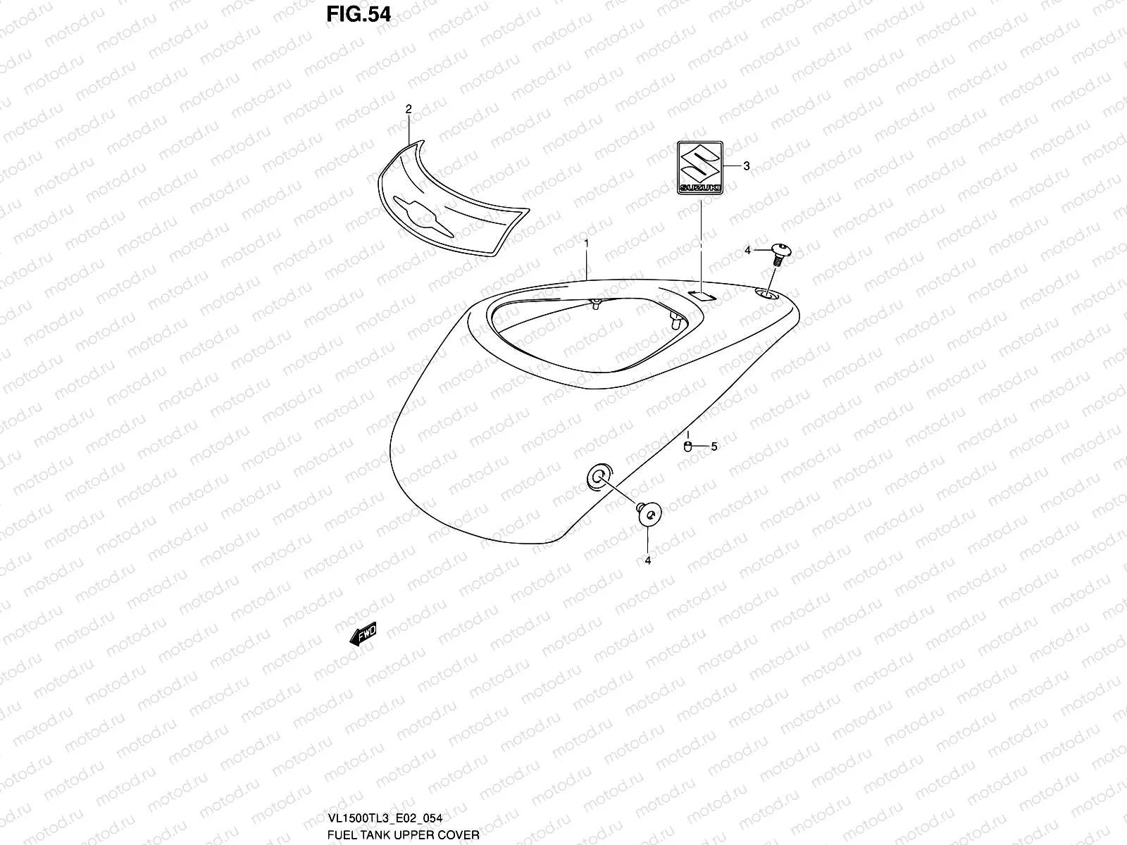 54 - FUEL TANK UPPER COVER