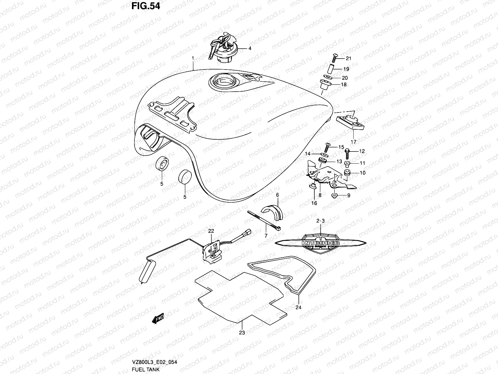 54 - FUEL TANK (VZ800L3 E02)