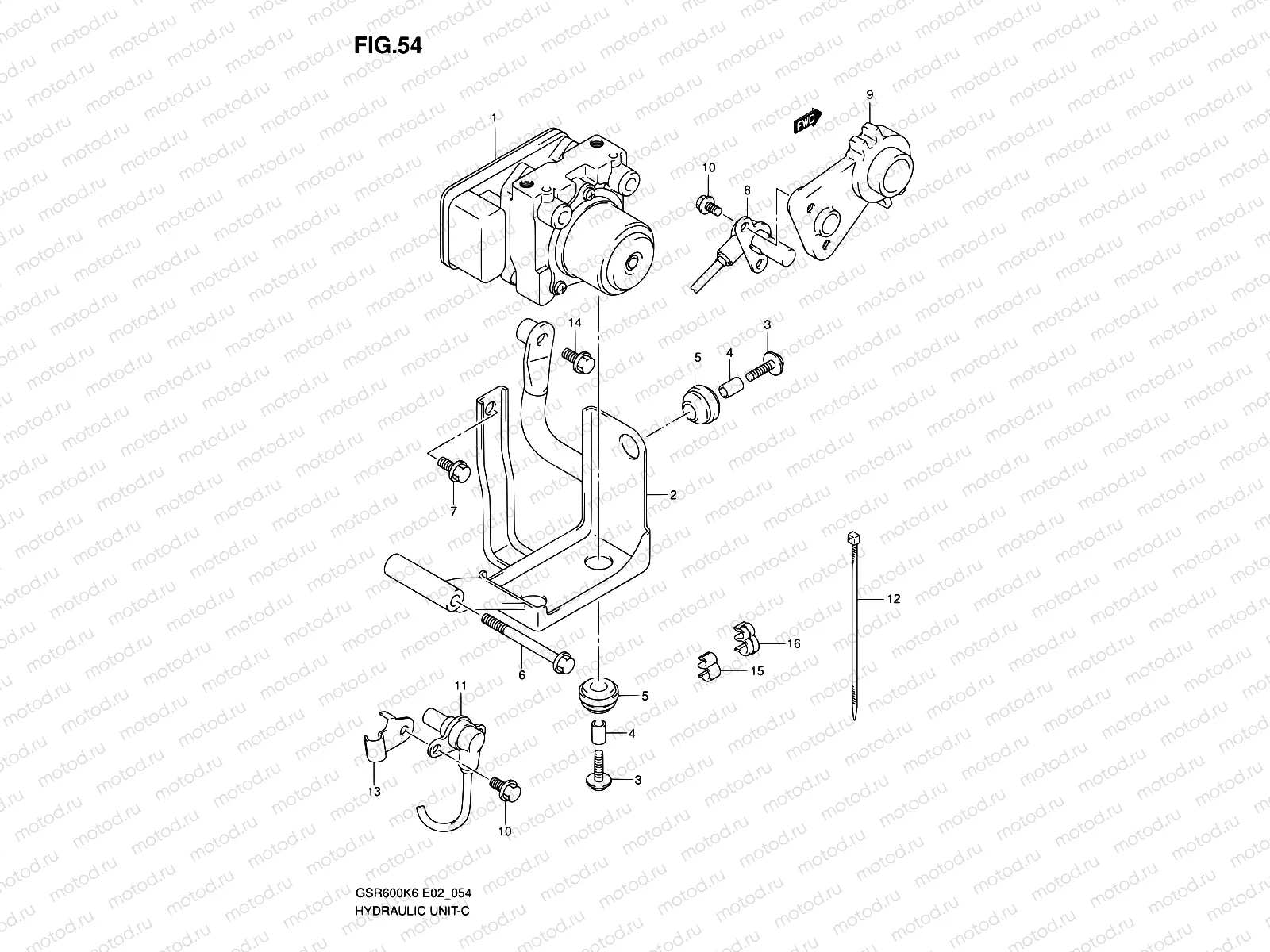 54 - HYDRAULIC UNIT (GSR600AK7/UAK7/AK8/UAK8/AK9/UAK9/AL0/UAL0)