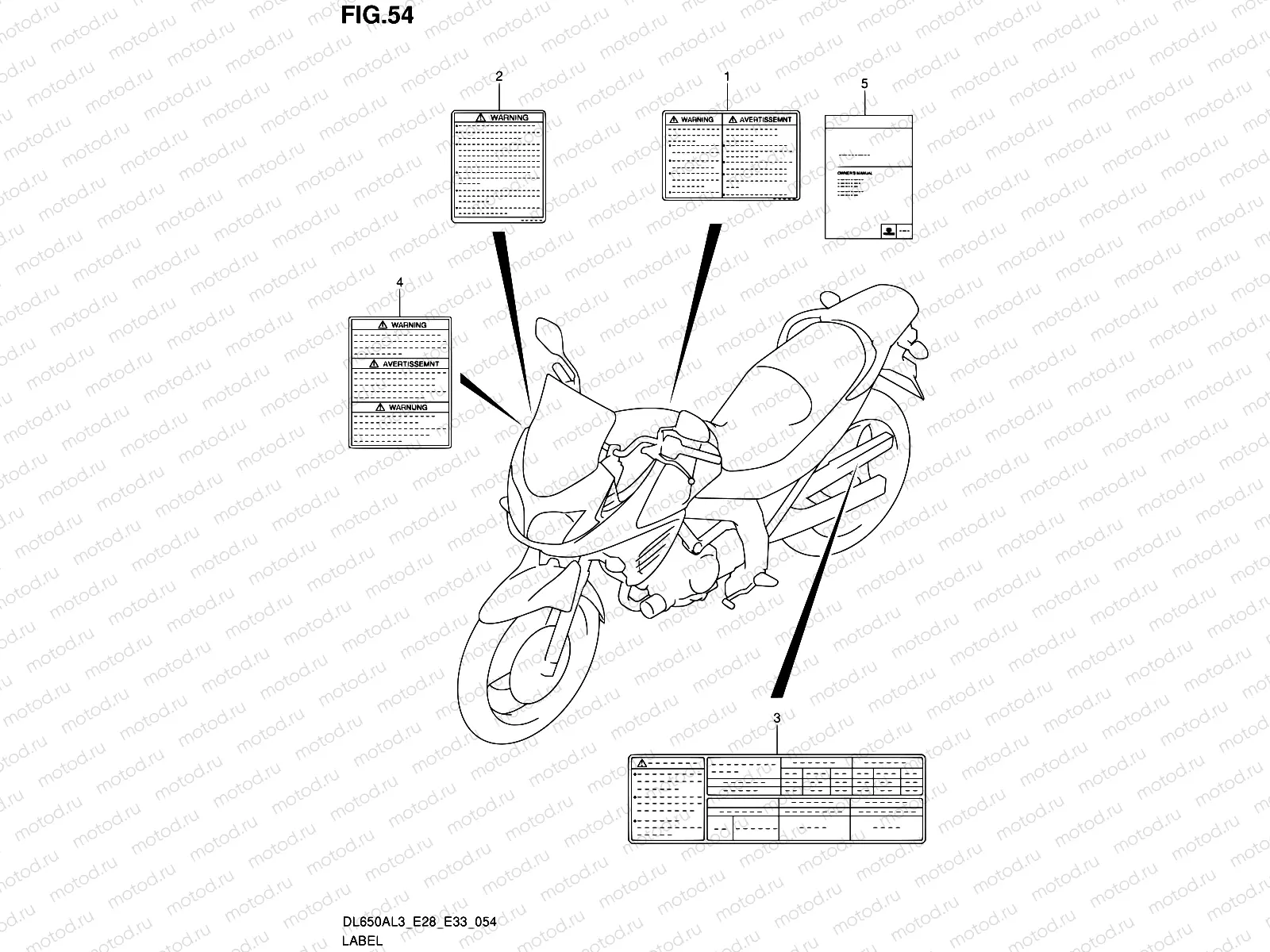54 - LABEL (DL650AL3 E28)