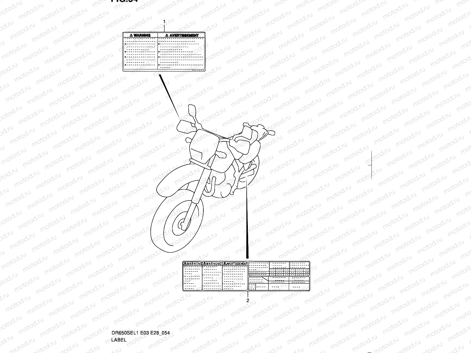 54 - LABEL (DR650SEL1 E28)