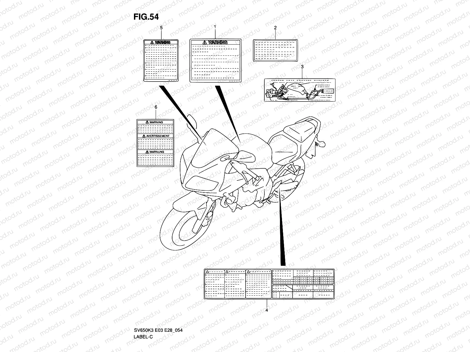 54 - LABEL (MODEL K3/K4/K5/K6)