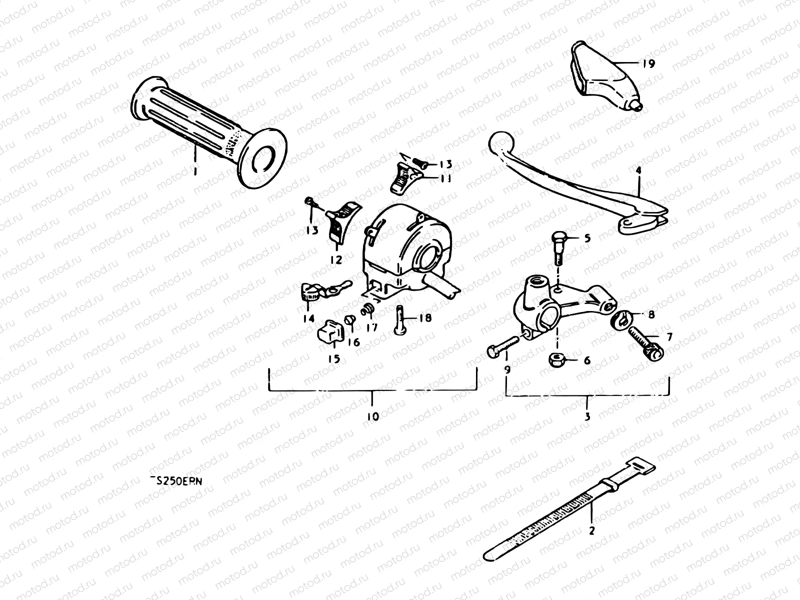 54 - LEFT HANDLE SWITCH (E04, E18, E39)