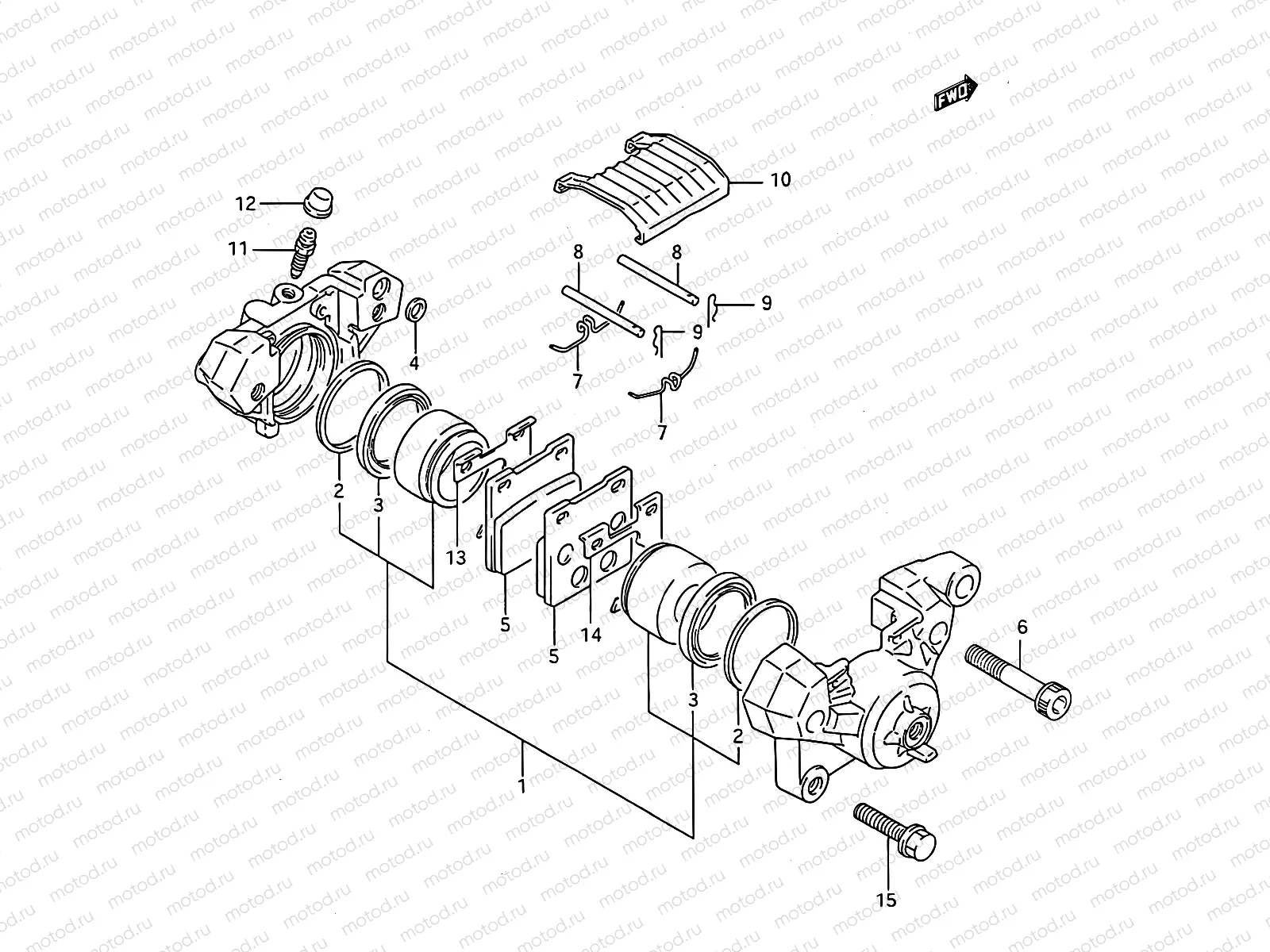 54 - REAR CALIPER (MODEL K/L/M/N)