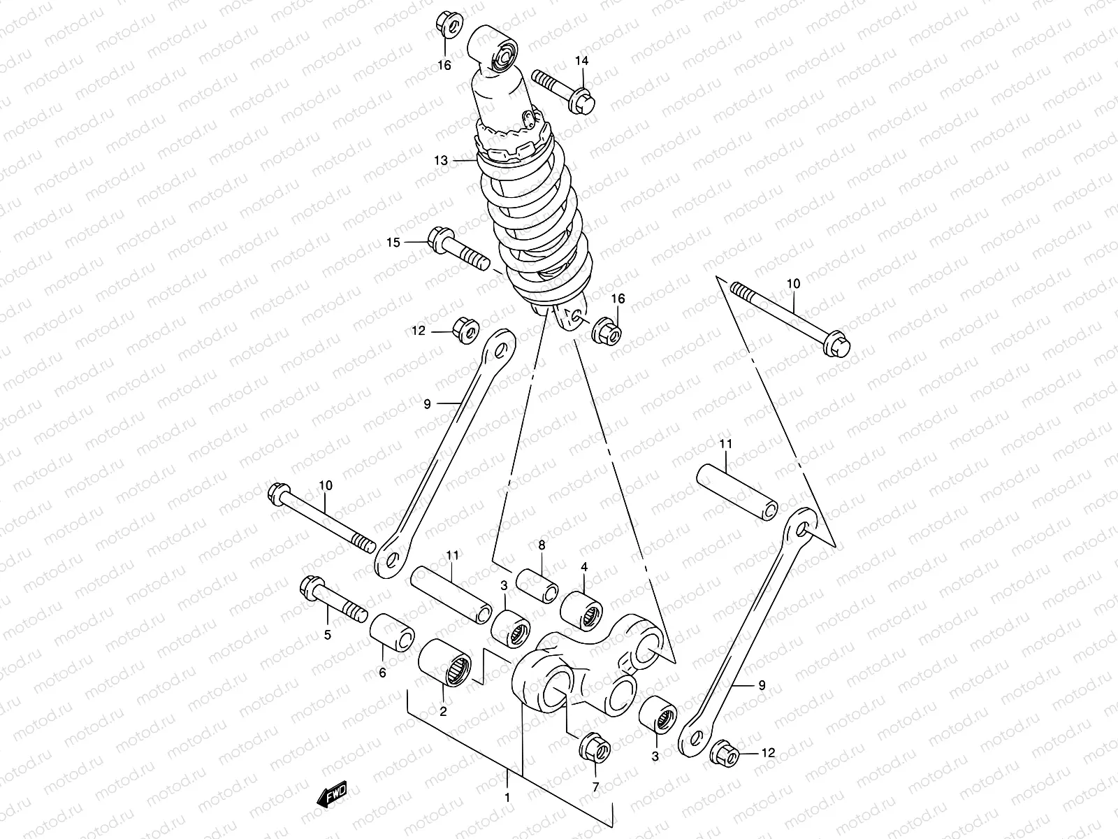 54 - REAR CUSHION LEVER