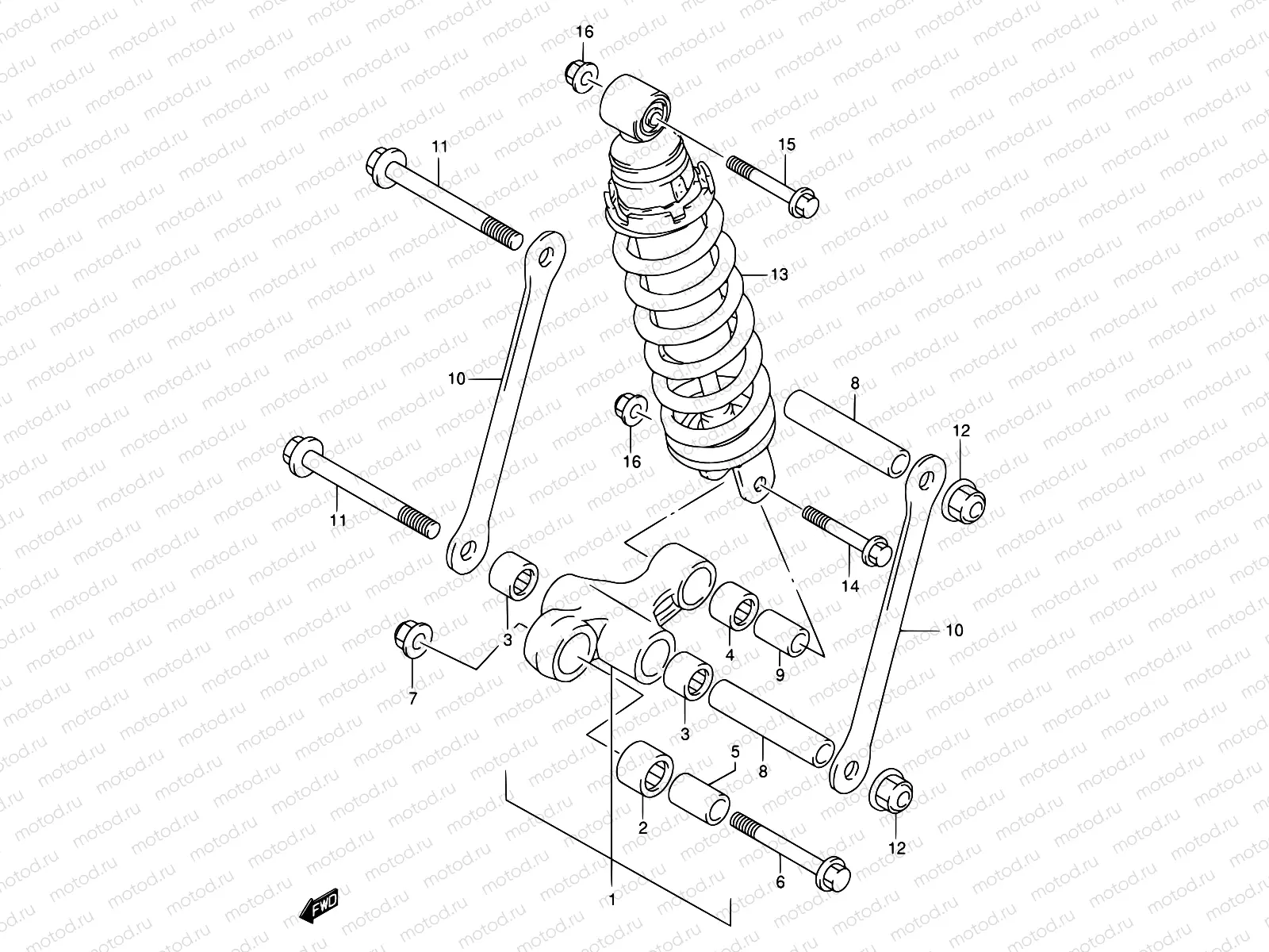 54 - REAR CUSHION LEVER