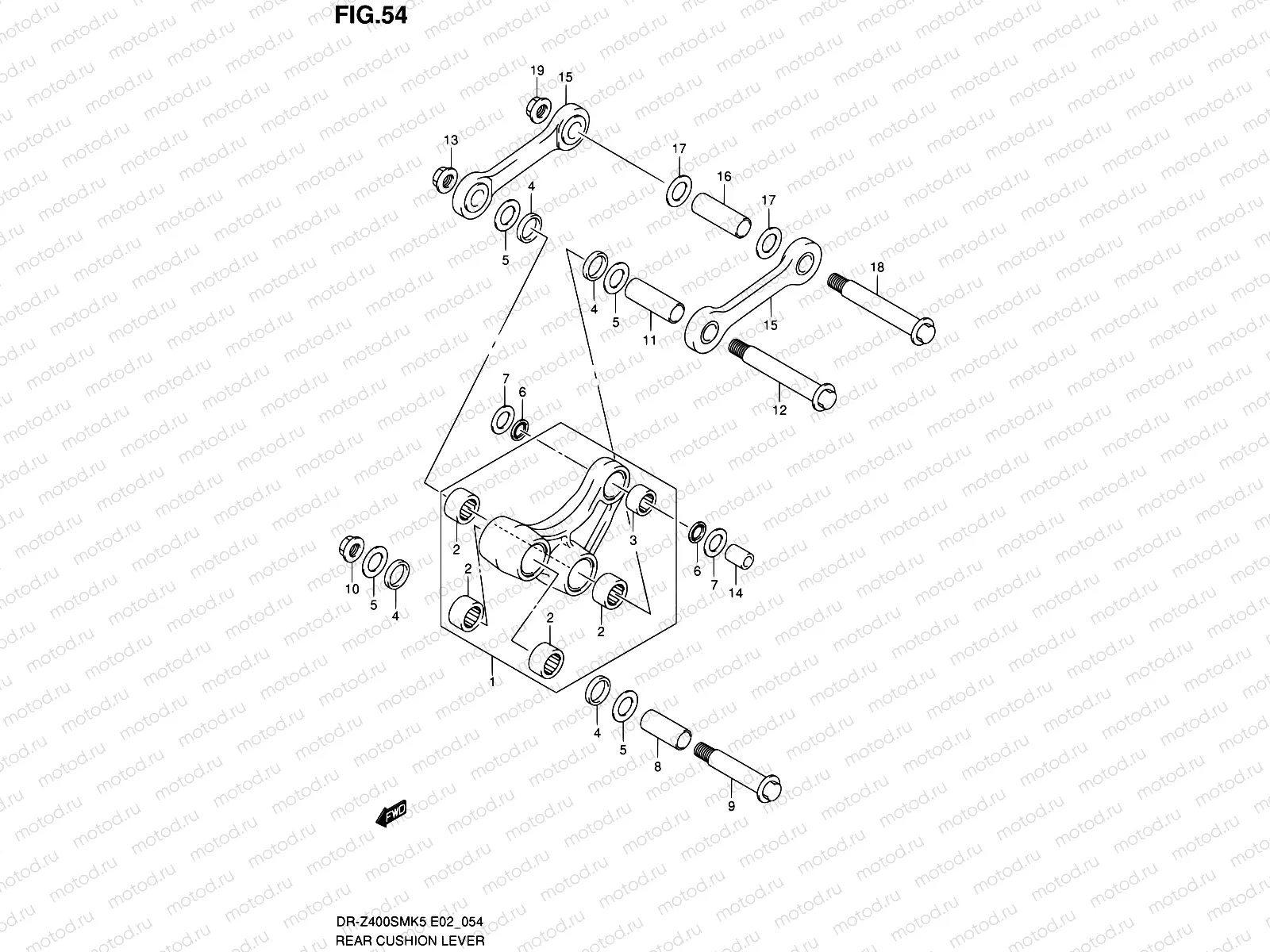 54 - REAR CUSHION LEVER